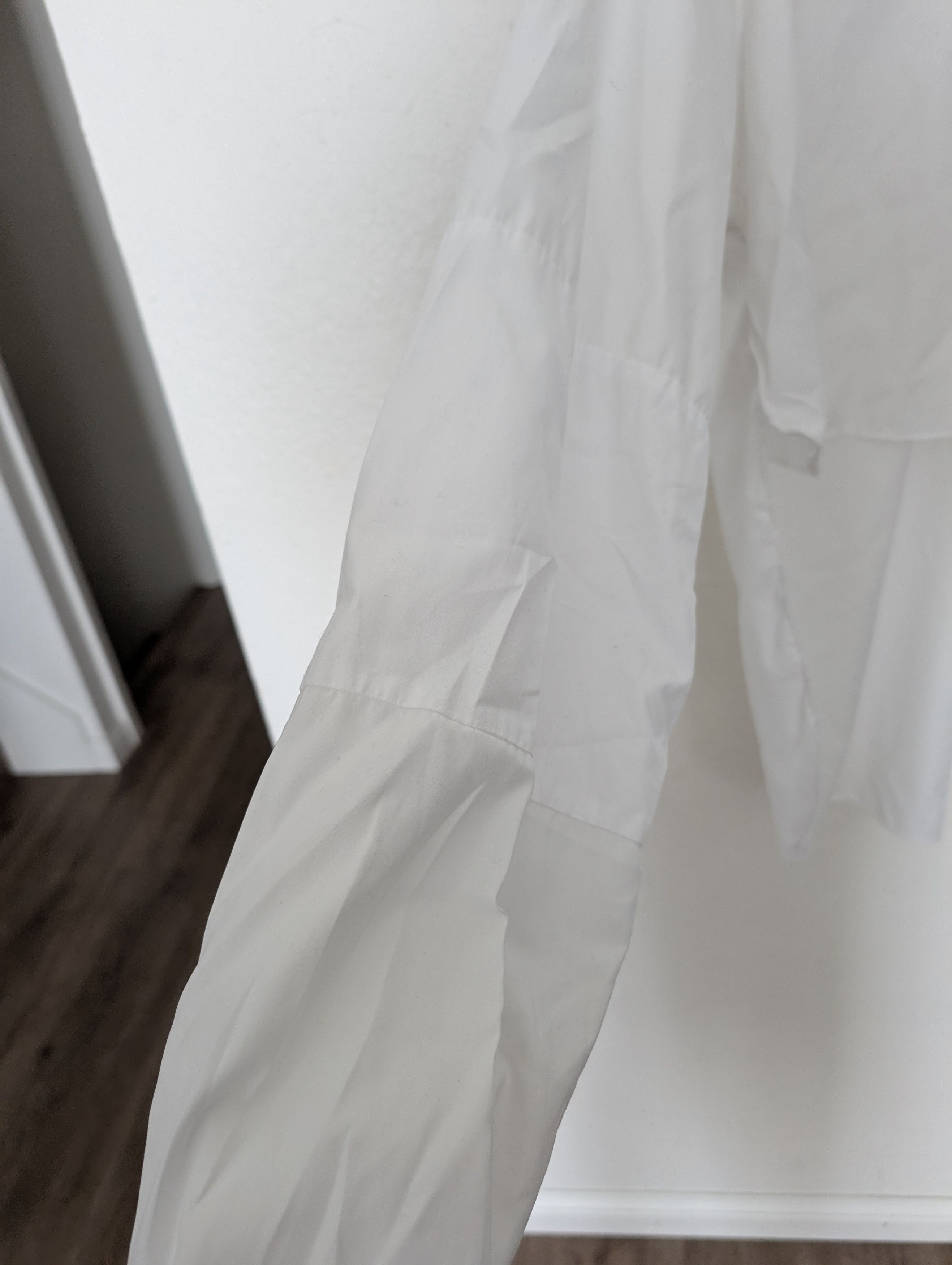 Japanese Brand japanese extended sleeve cropped front hem white oxford Size US M / EU 48-50 / 2 - 2 Thumbnail