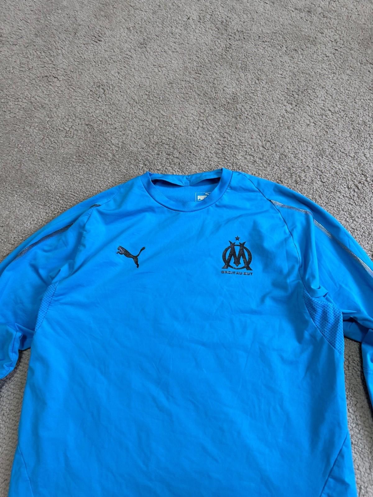 Puma 2018-19 Olympique Marseille Football Soccer Training Shirt Size US L / EU 52-54 / 3 - 5 Thumbnail