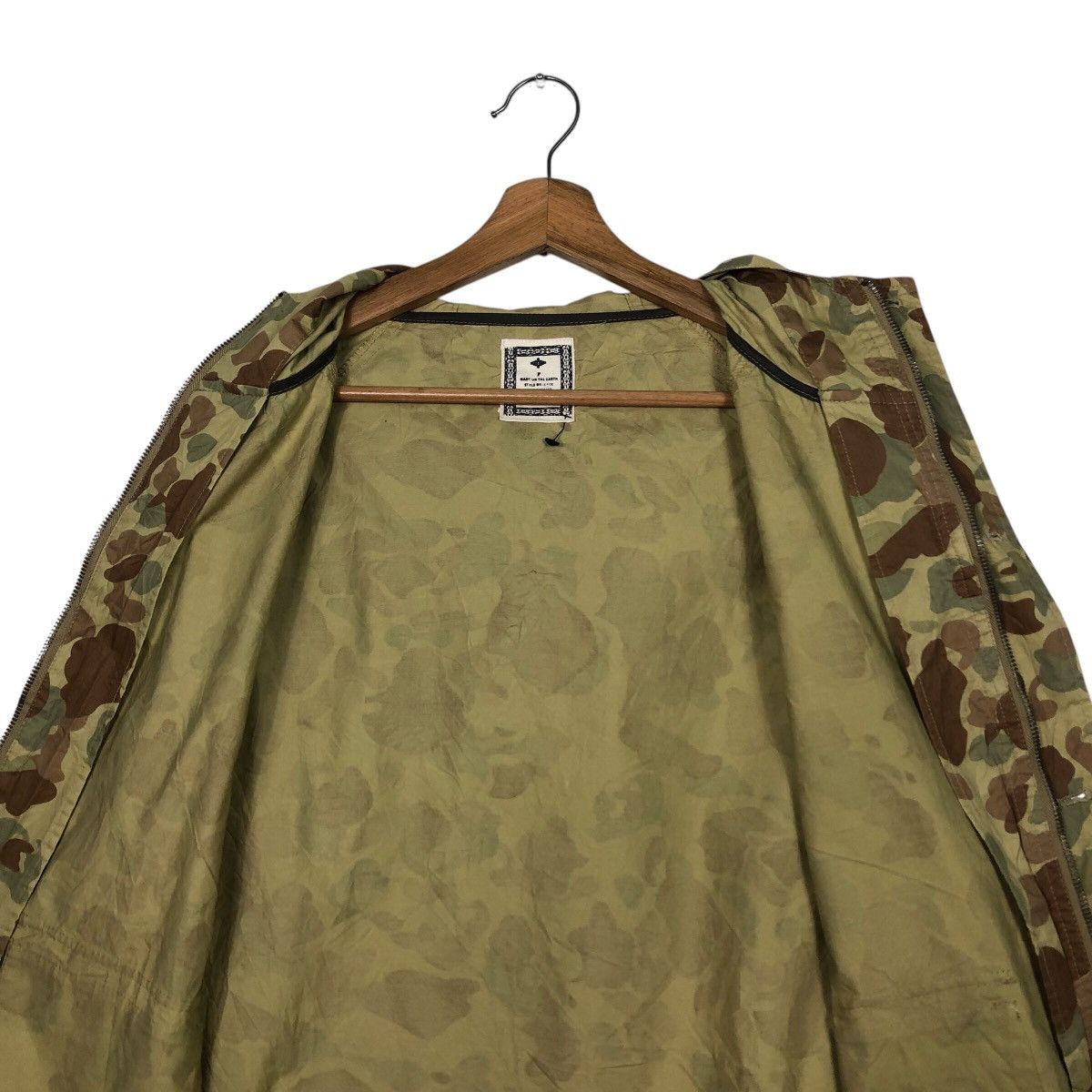 Japanese Brand 📌Vintage Chore Biker Jacket Frog Skins Design Camouflage Size US M / EU 48-50 / 2 - 16 Thumbnail