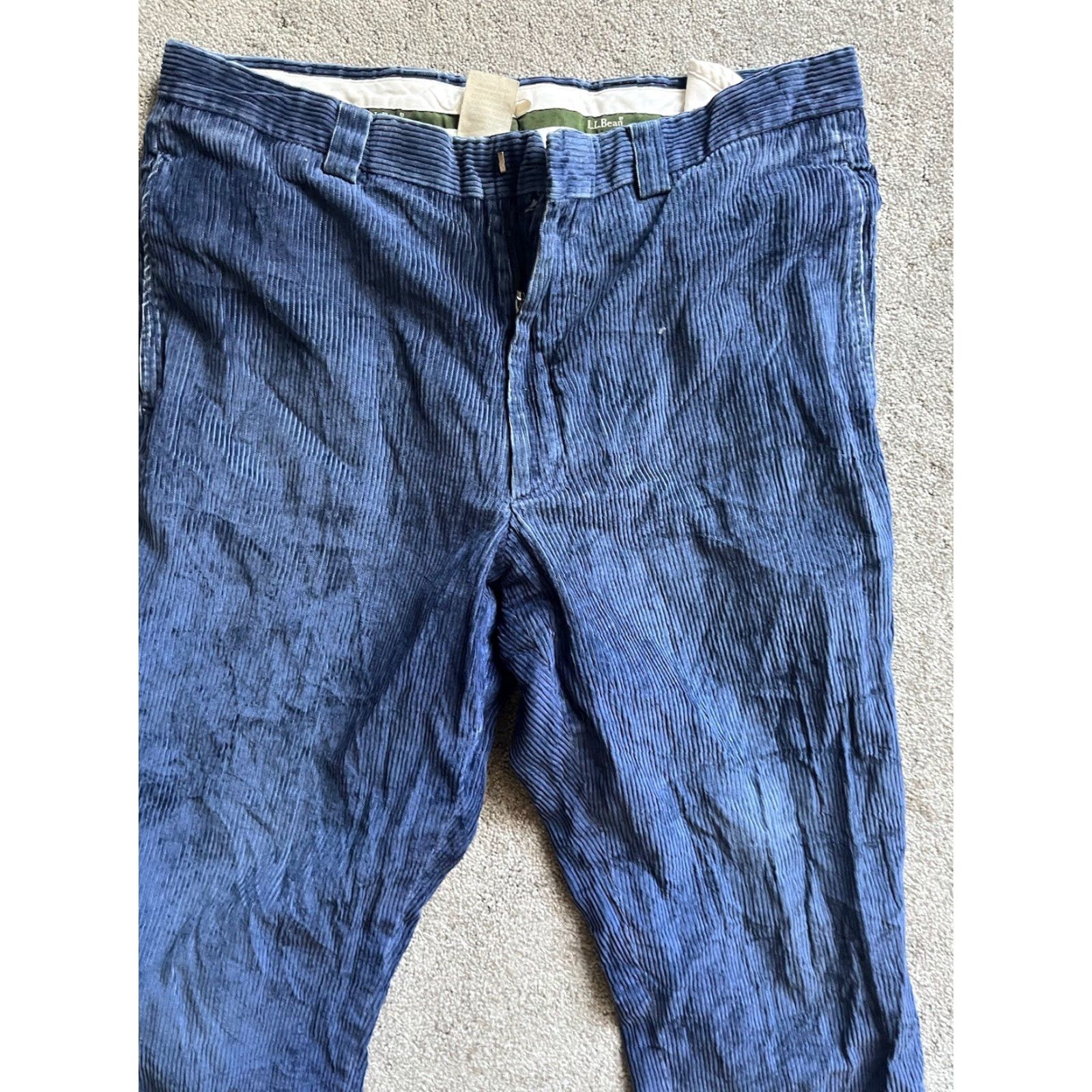 Vintage VINTAGE LL Bean Corduroy Pants Mens 32x29 Blue Chino Straight Leg 90s Size US 32 / EU 48 - 2 Thumbnail