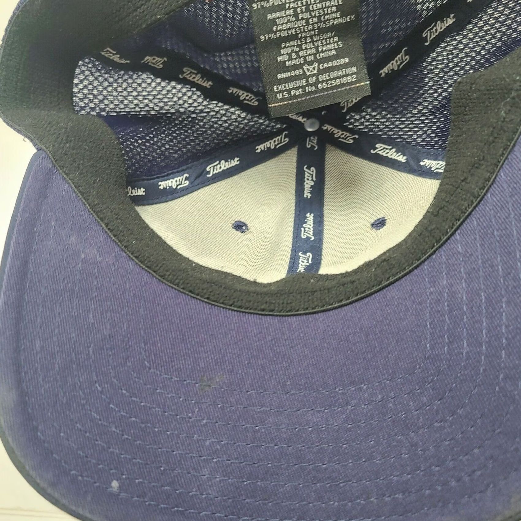 Titleist Titleist FootJoy Pro V1 Stretch Fit Performance Hat Blue Large/XL Men Adjustable 5 Panel Sports Casual Size ONE SIZE - 5 Thumbnail