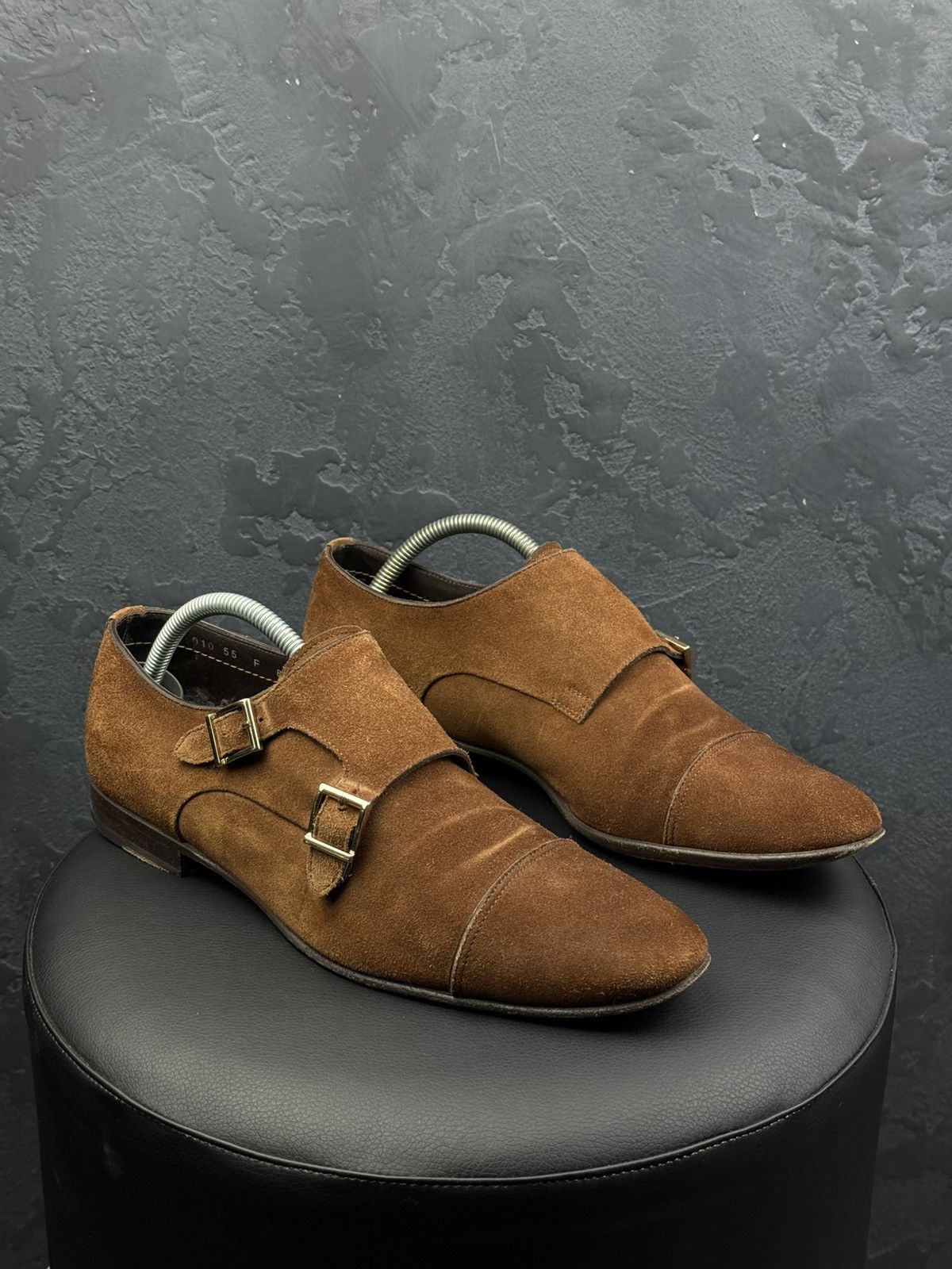 Santoni SANTONI Suede Monk Double Monk Strap Loafer Mens Size 8 Size US 8 / EU 41 - 6 Thumbnail