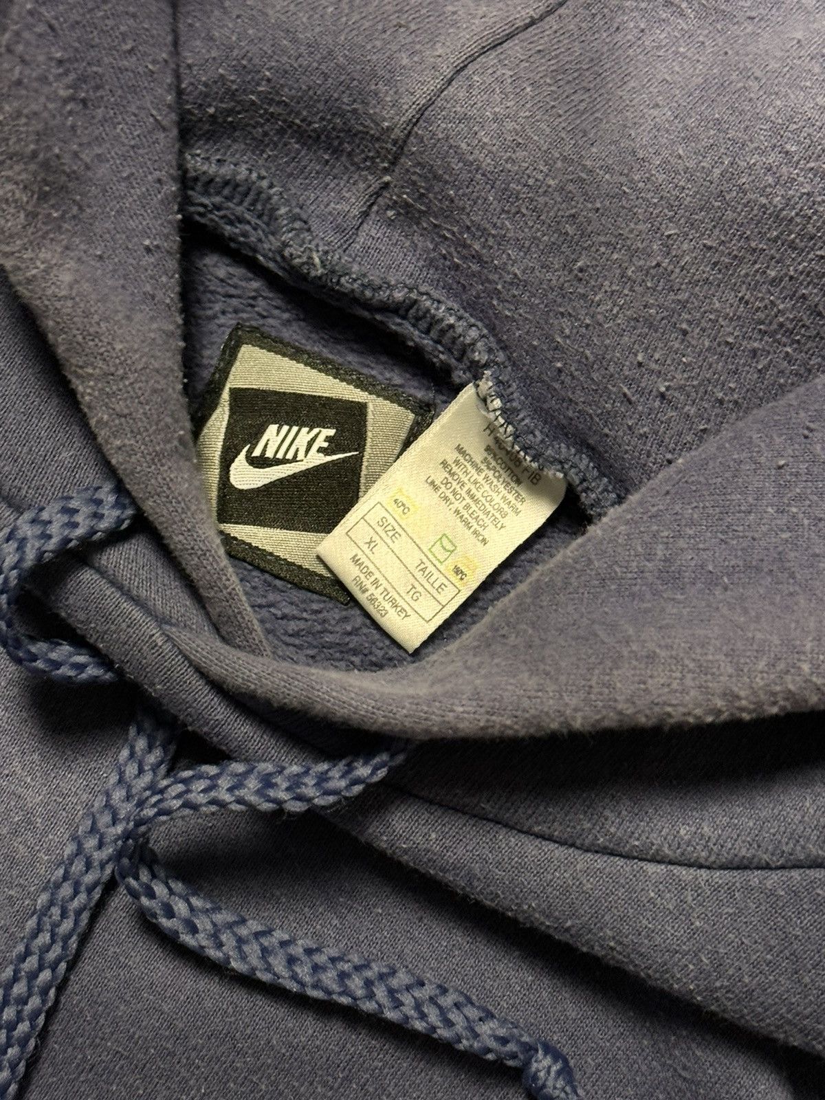 90s Nike Vintage Oversize Boxy Fit Mini Logo Hoodie Spellout