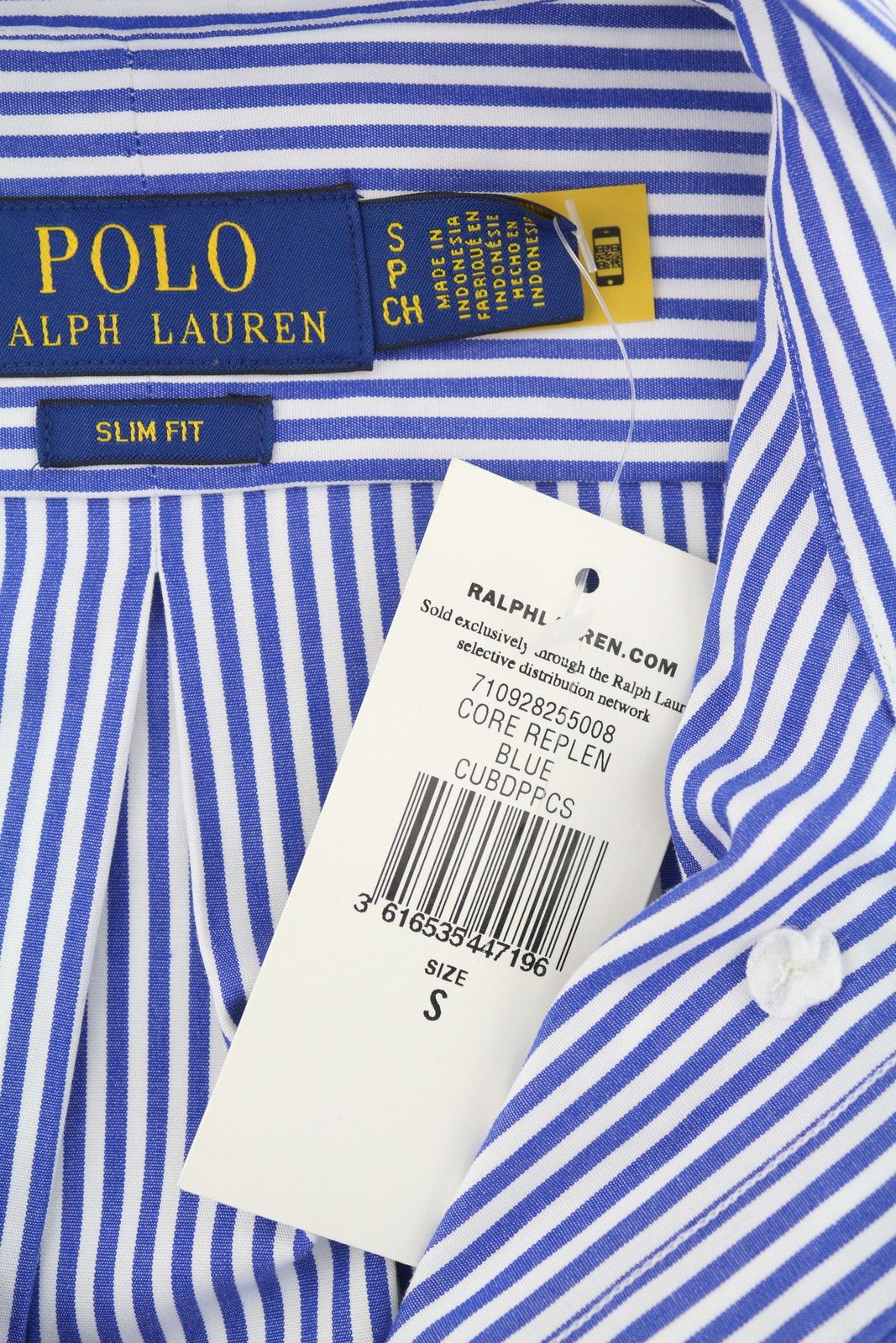 Ralph Lauren CORE REPLEN S Stretch Custom Fit Striped Button Down 87015 Size US S / EU 44-46 / 1 - 6 Thumbnail