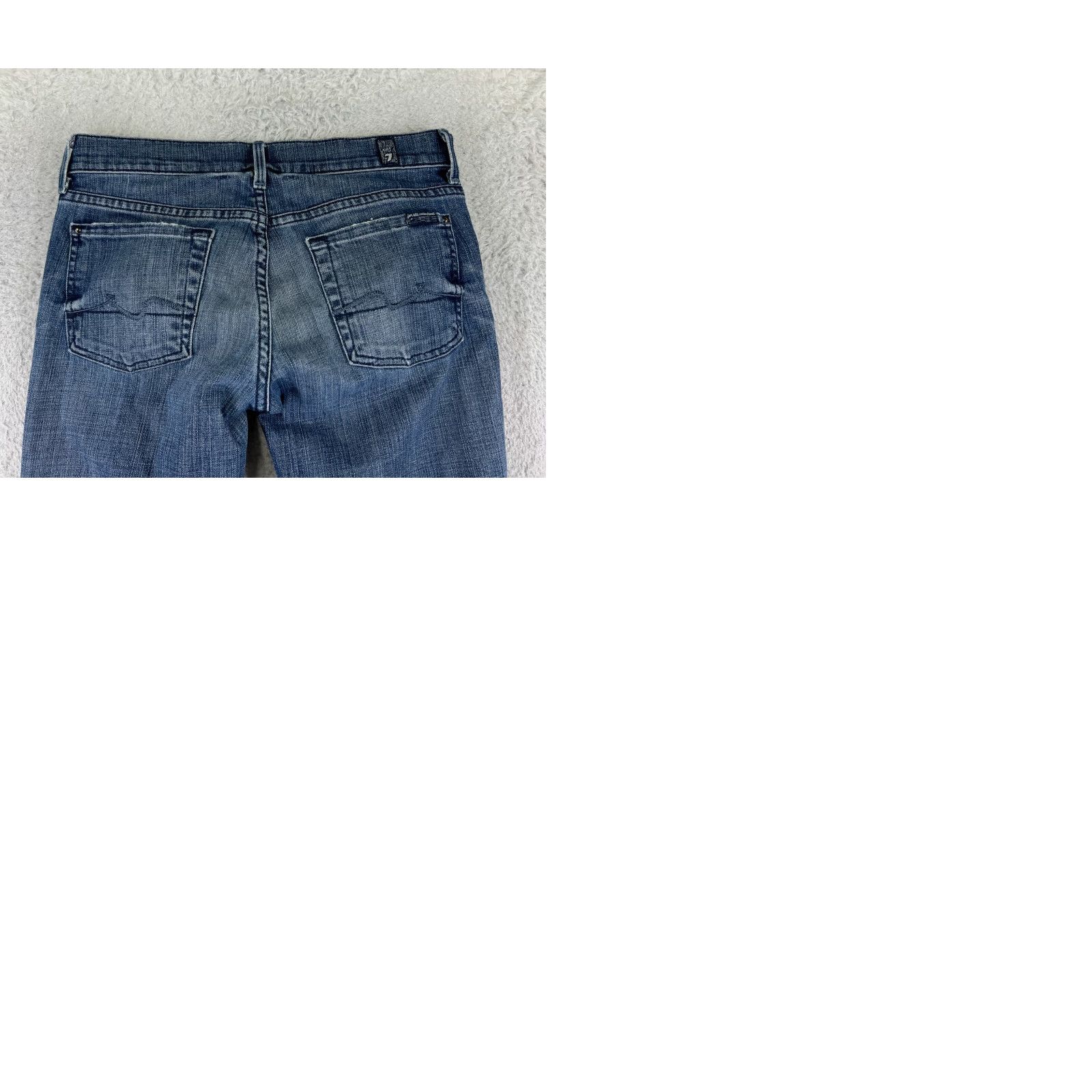 7 For All Mankind 7 For All Mankind Jeans Women's ED Blue Denim 26x32 Straight Fit Regular 5-Pocket Cotton Blend Comfort Stretch Casual Size 26" / US 2 / IT 38 - 10 Thumbnail