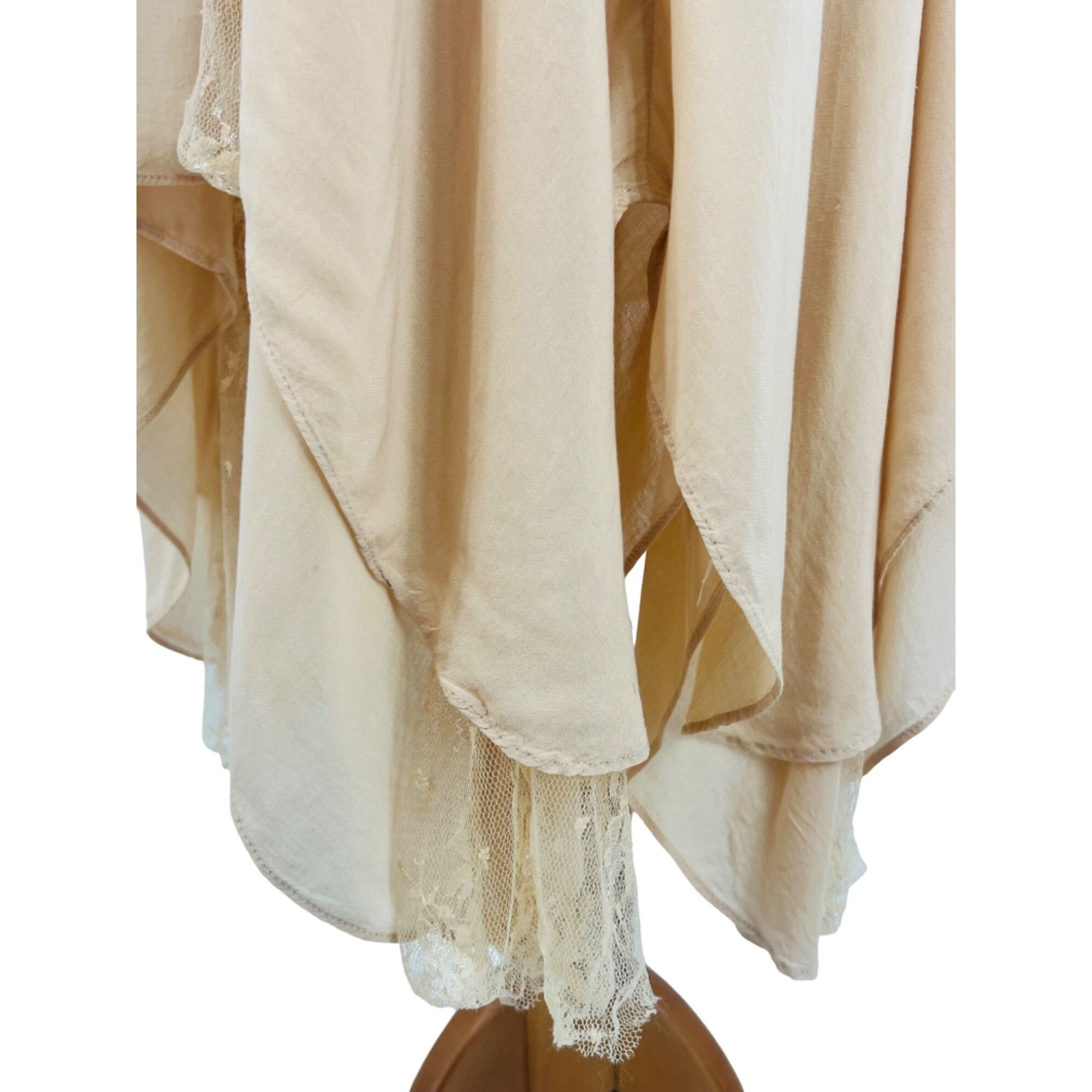 Free People RARE Free People Pieced Together Mini Slip Dress Tunic | Gru Size L / US 10 / IT 46 - 12 Thumbnail