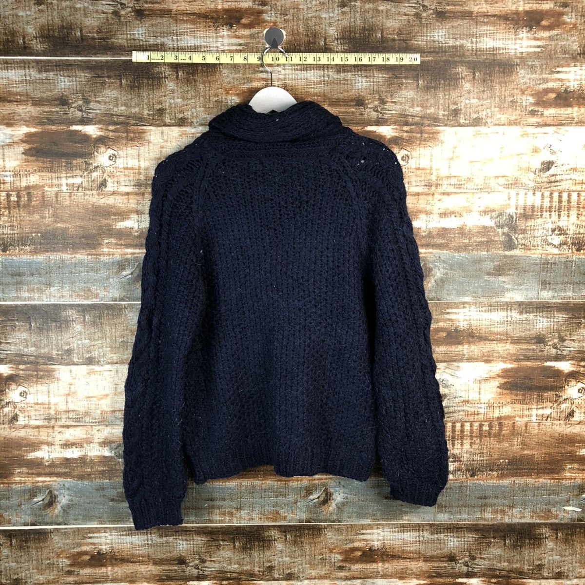 Homespun Knitwear Earth Music & Econolgy mohair Dark Blue Knitwear #A2406 Size M / US 6-8 / IT 42-44 - 12 Thumbnail