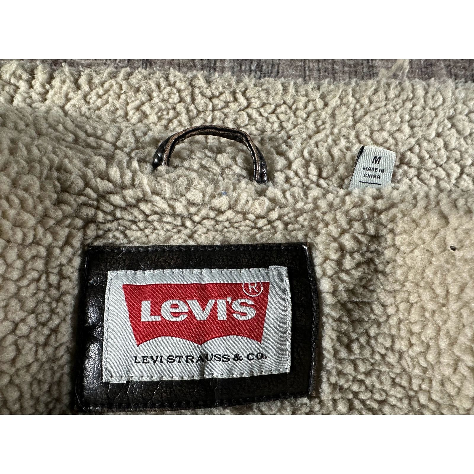 Levi's Levi's Men's Sherpa Fleece Lined Faux Leather Trucker Jacket Size US M / EU 48-50 / 2 - 8 Thumbnail