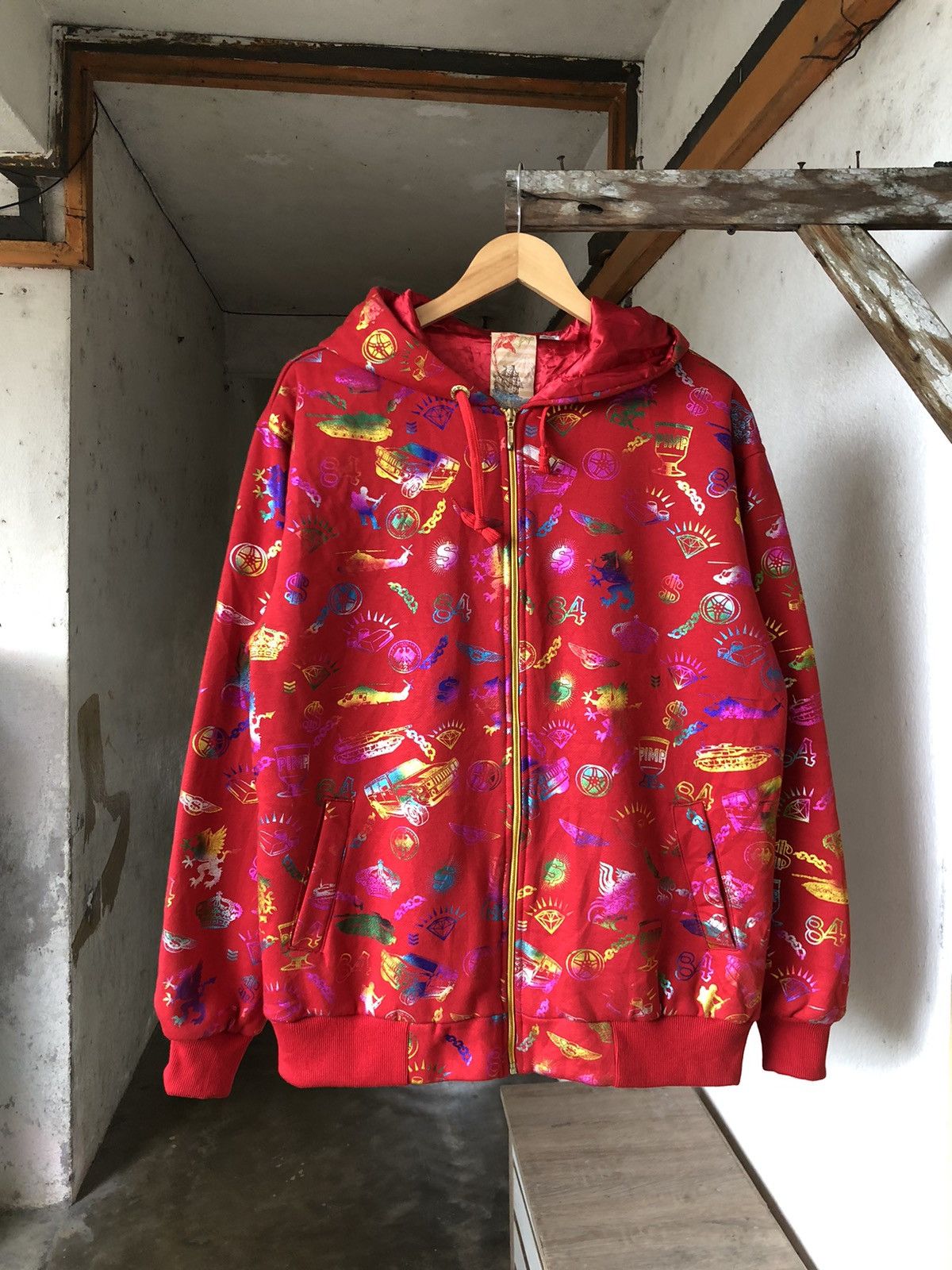 Japanese Brand Rare❗️Vintage All Nation Are One Full Print Sweater Hoodie Size US L / EU 52-54 / 3 - 4 Thumbnail