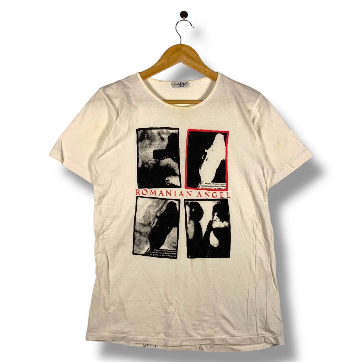 Vintage Vintage 80's ROMANIAN ANGEL Photography Graphic Tee Shirt Size US M / EU 48-50 / 2 - 1 Thumbnail