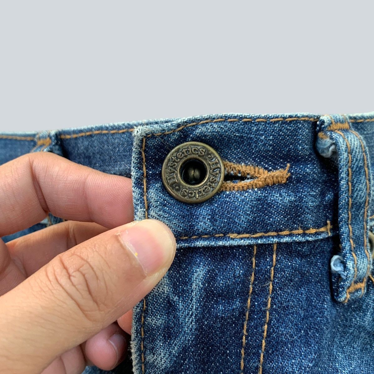 Hysteric Glamour Vintage 1990s Hysteric Glamour "Raiders" Blue Denim Jeans Size 29" - 7 Thumbnail
