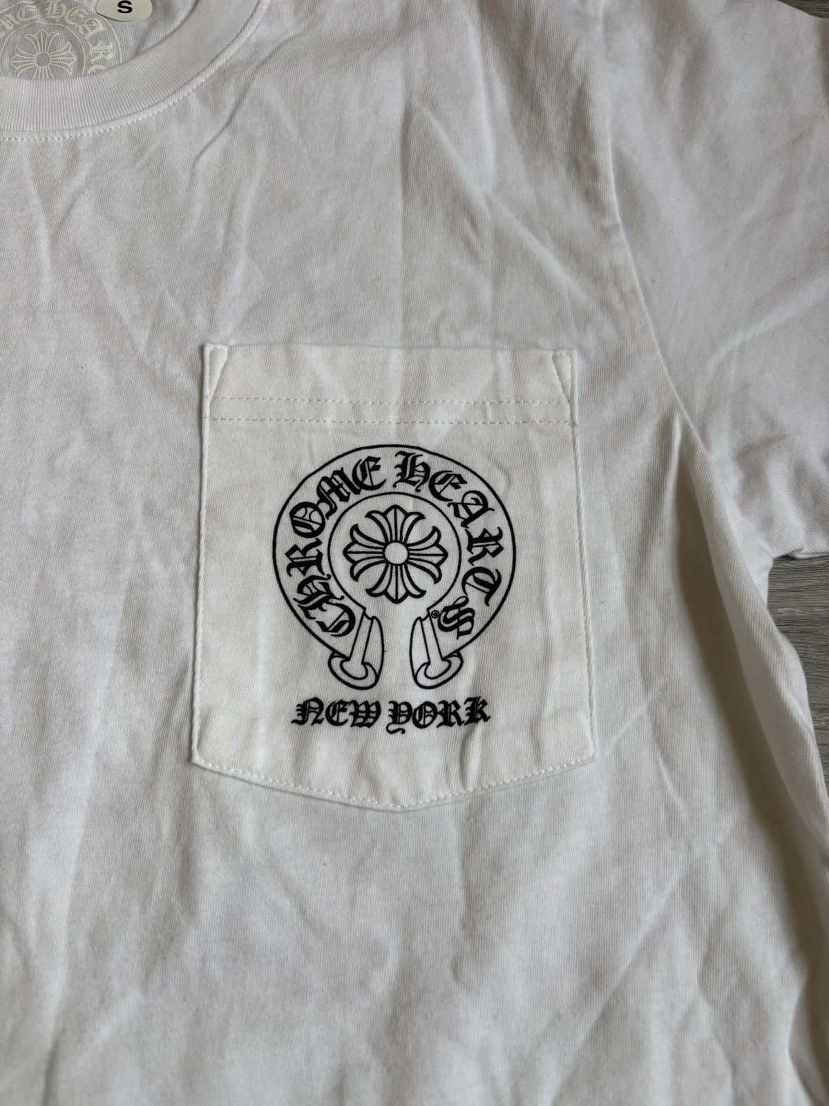 Chrome Hearts Chrome Hearts White New York Horseshoe Tee Size US S / EU 44-46 / 1 - 6 Thumbnail