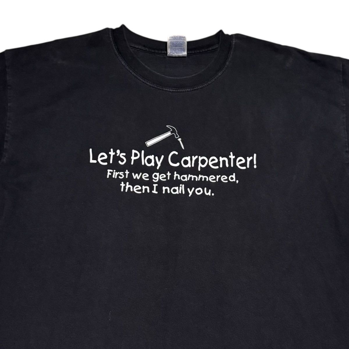 Gildan 2000s Let's Play Carpenter Biker Motorcycle Shirt Men's XL Size US XL / EU 56 / 4 - 2 Thumbnail