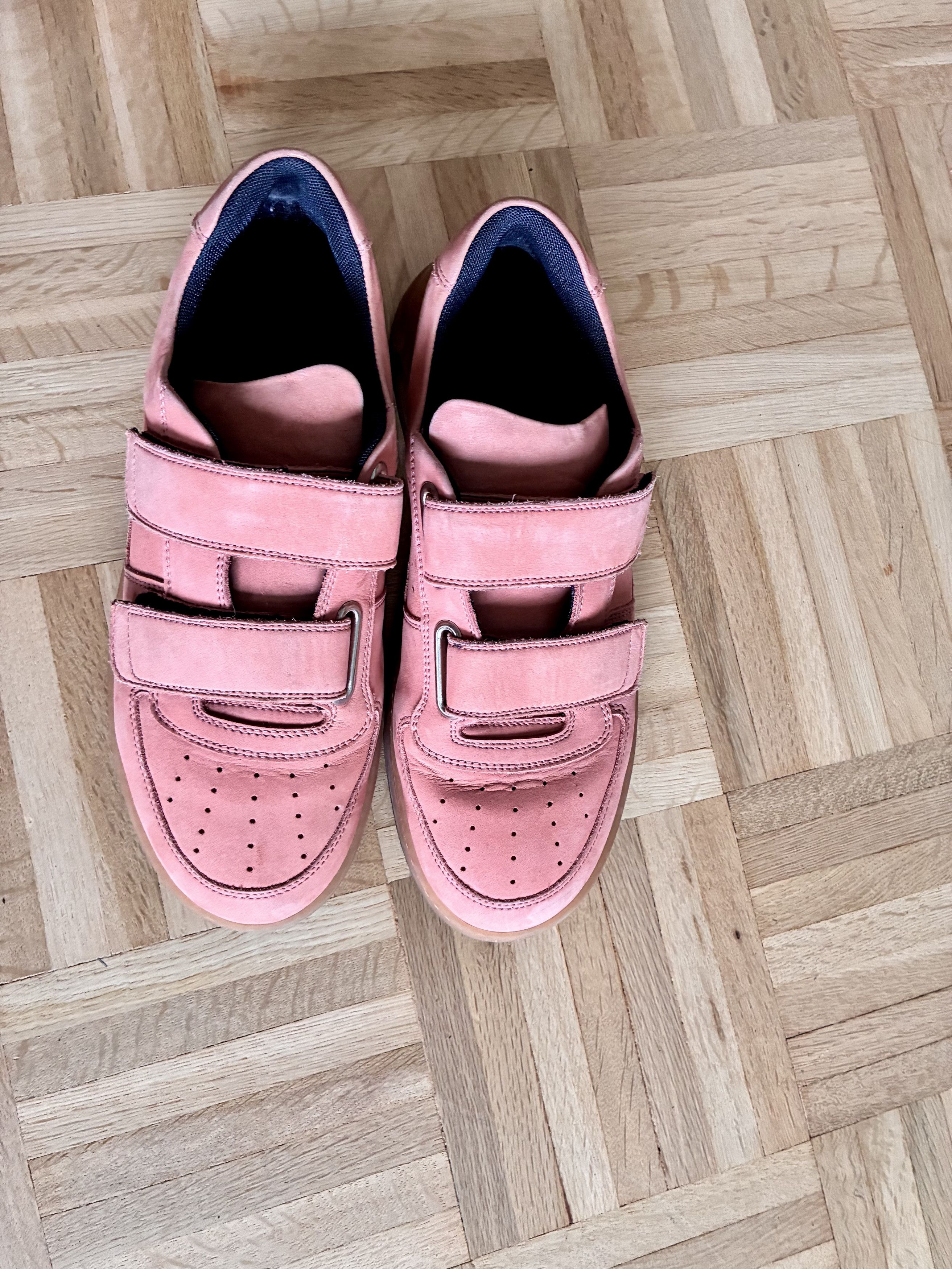 Acne Studios Acne Studios Pink Leather Steffey Velcro Strap Sneakers 9 Size US 9 / EU 42 - 5 Thumbnail