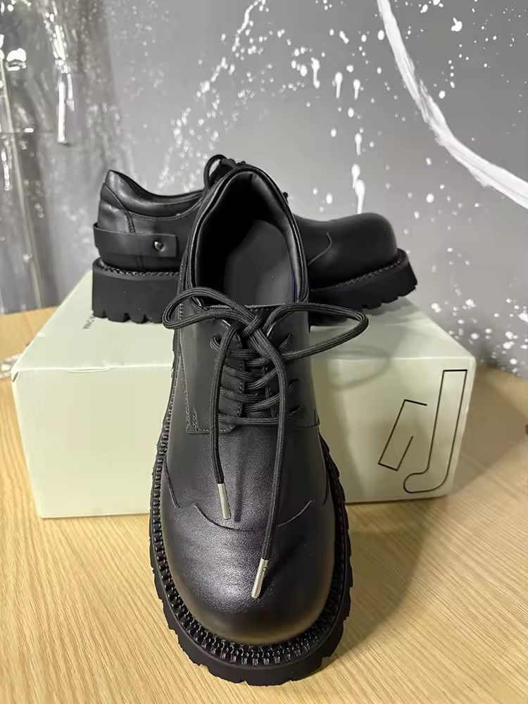 Designer Streetwear Platform Design PU Leather Lace Up Toe Boots Size US 10 / EU 43 - 3 Thumbnail