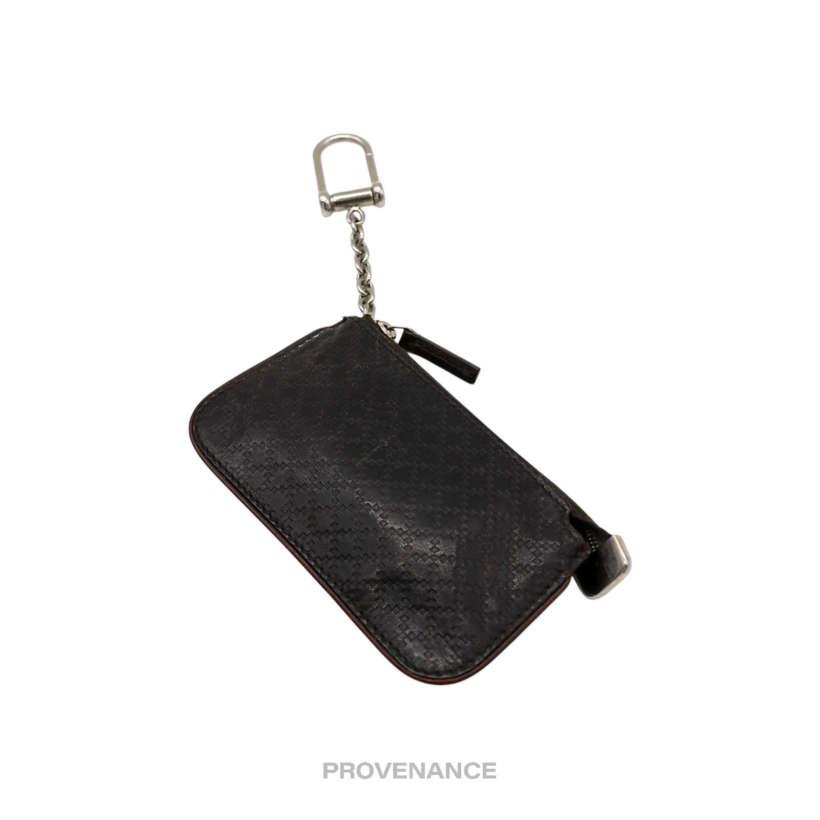 Gucci 🔴 Gucci Key Pouch Cles - Chocolate Diamante Leather Size ONE SIZE - 3 Thumbnail