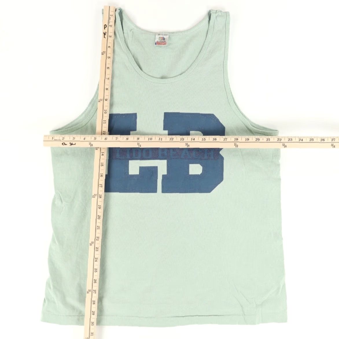 Fruit Of The Loom VINTAGE Fruit of the Loom Shirt Men's XL Solid Top Green LB Single Stitch Lido Beach LB Size US XL / EU 56 / 4 - 3 Thumbnail