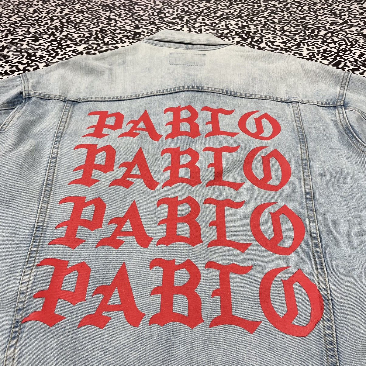 Japanese Brand × Vintage Vintage Y2K Japanese PABLO PABLO Rap Denim Jacket Kanye West Size US XL / EU 56 / 4 - 5 Thumbnail