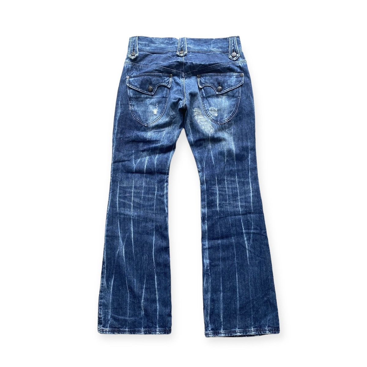 Japanese Brand Japanese flared denim with patches Size US 32 / EU 48 - 10 Thumbnail