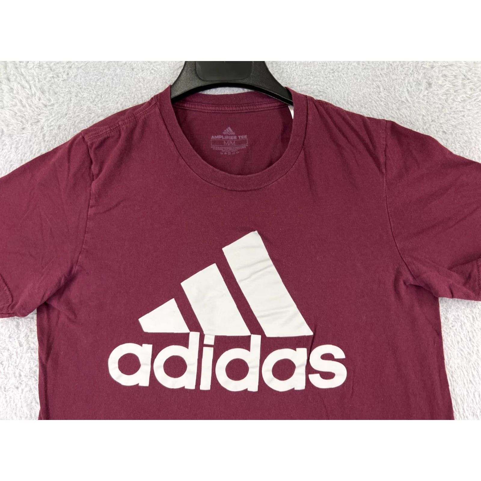 Adidas Adidas Shirt Mens Medium Red Short Sleeve Crew Neck Logo 100% Cotton T-Shirt Sports Body 1990s Size US M / EU 48-50 / 2 - 5 Thumbnail