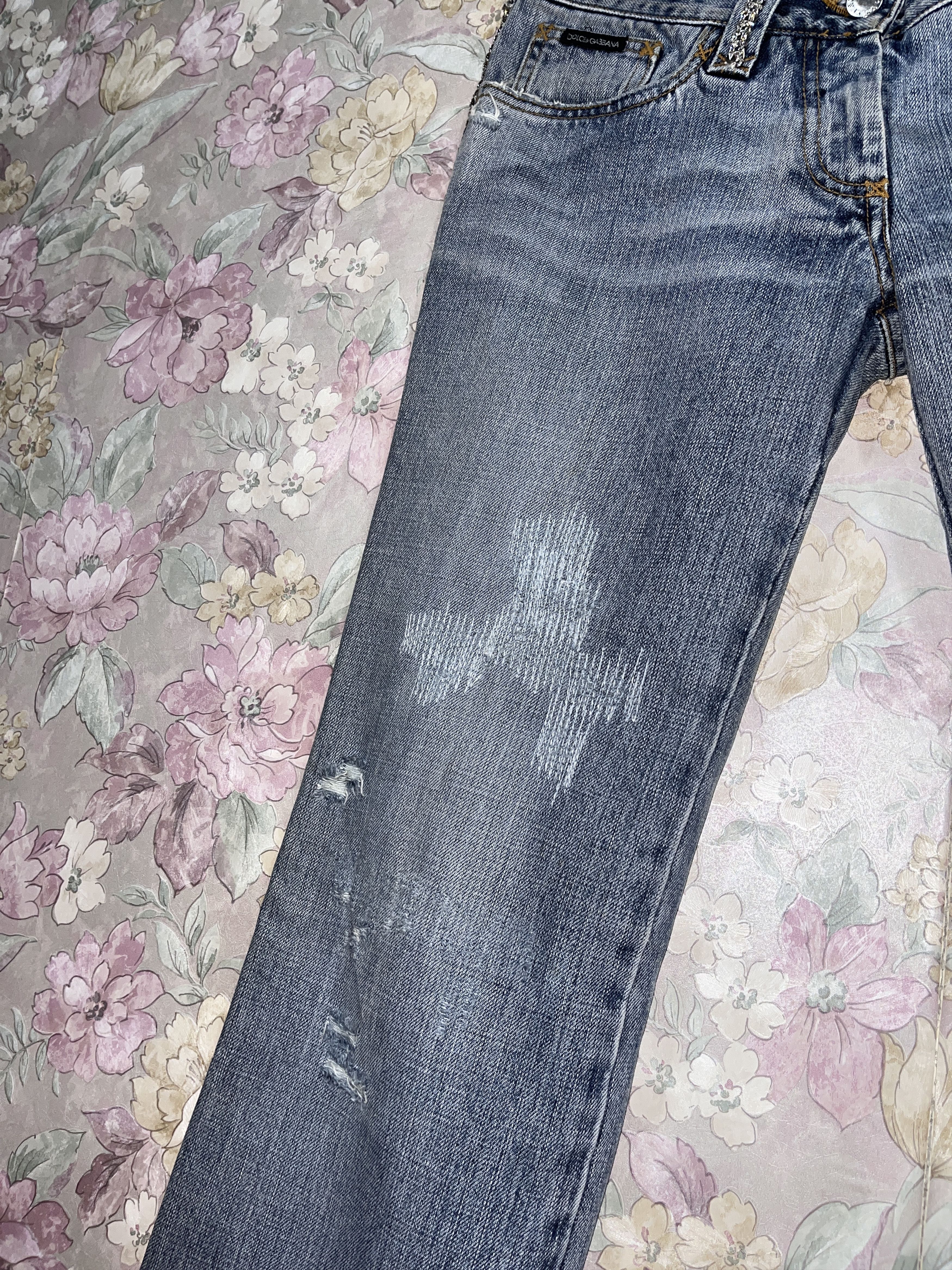Dolce & Gabbana Dolce&Gabbana Spring Summer Denim Pants Jeans Swarovski Size 27" / US 4 / IT 40 - 19 Thumbnail