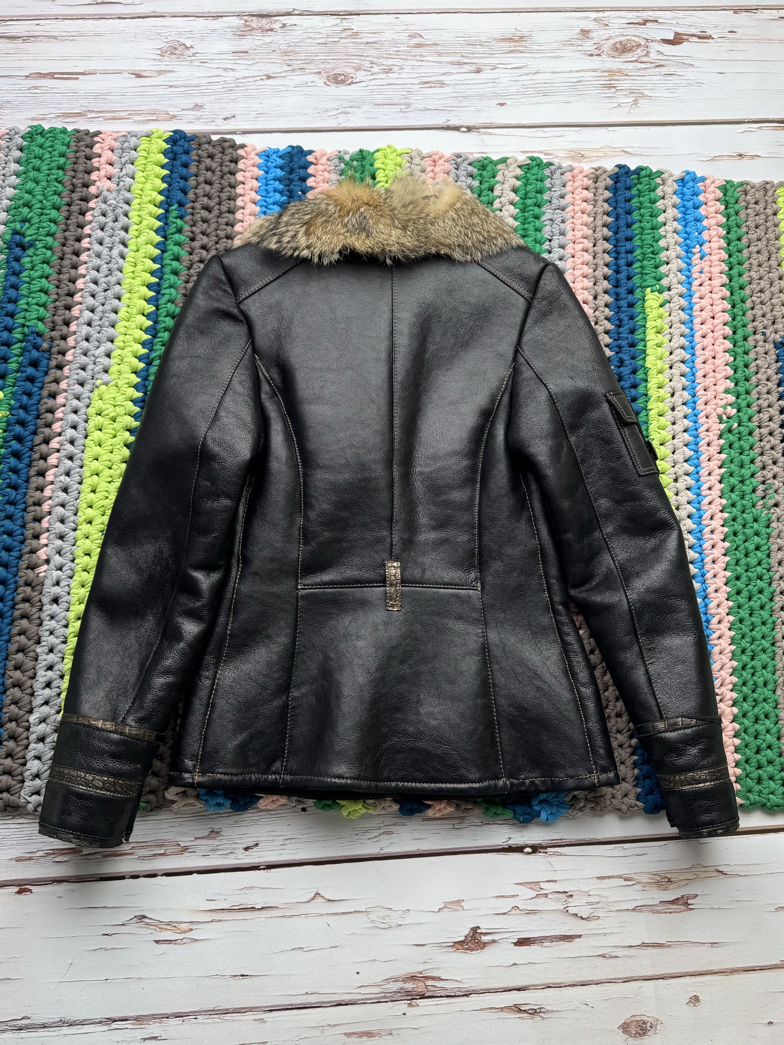 Japanese Brand Vintage Real Sheepskin Coat With Real Neck (V213)D15 Size XS / US 0-2 / IT 36-38 - 11 Thumbnail