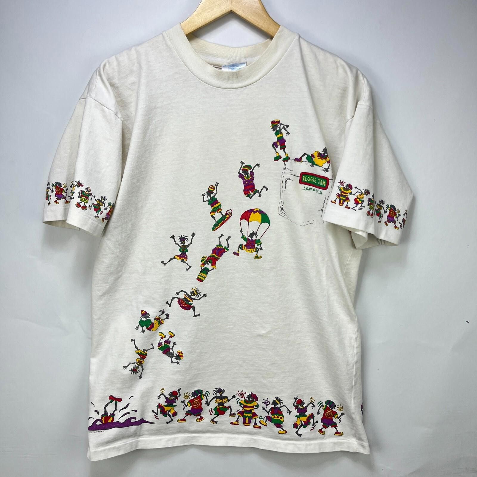 Vintage Vintage 90s Jamaica Reggae Jam Rasta T-Shirt Large Size US L / EU 52-54 / 3 - 1 Thumbnail