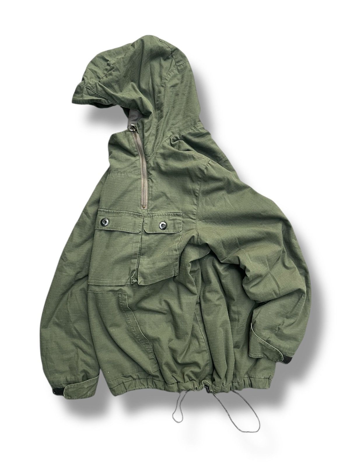 Japanese Brand Kriff Mayer Hinoko Anorak Asymetrical Zipper Military Jacket Size US L / EU 52-54 / 3 - 1 Thumbnail