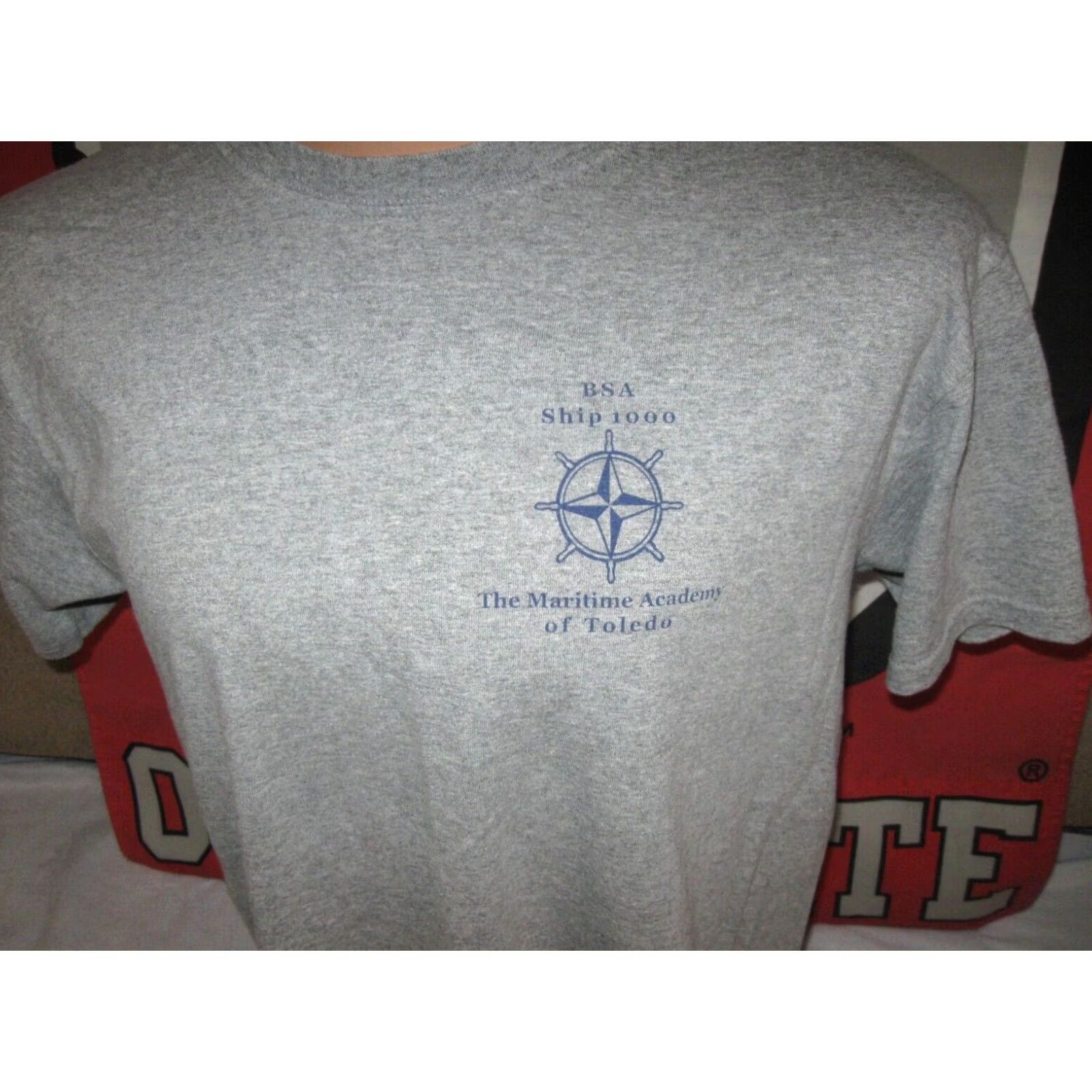 Jerzees Nike Jerzees Maritime Academy of Toledo BSA Ship 1000 T Shirt Men’s Large Gray Cotton Polyester Vintage? Size US L / EU 52-54 / 3 - 2 Thumbnail