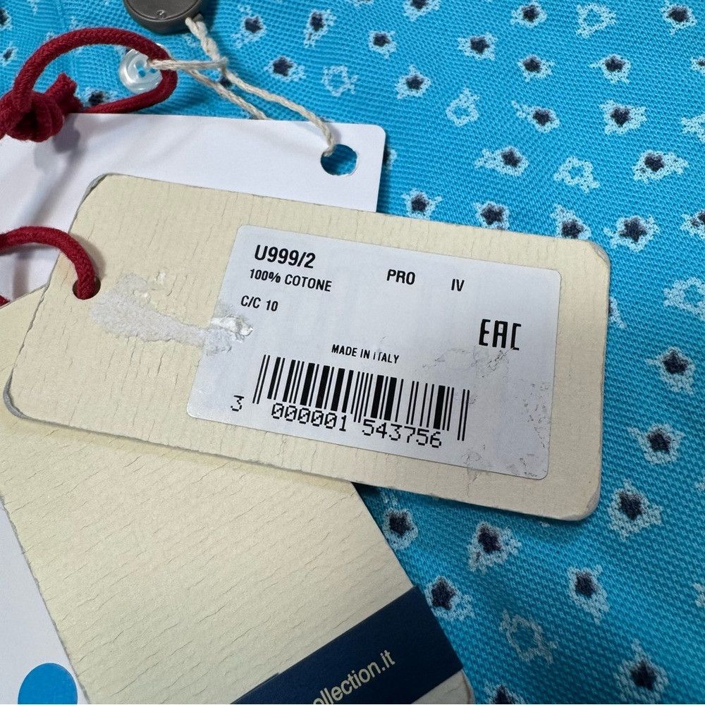 Other NWT New Heritage Blue Cotton Polo Shirt Made In Italy Size Size US M / EU 48-50 / 2 - 7 Thumbnail