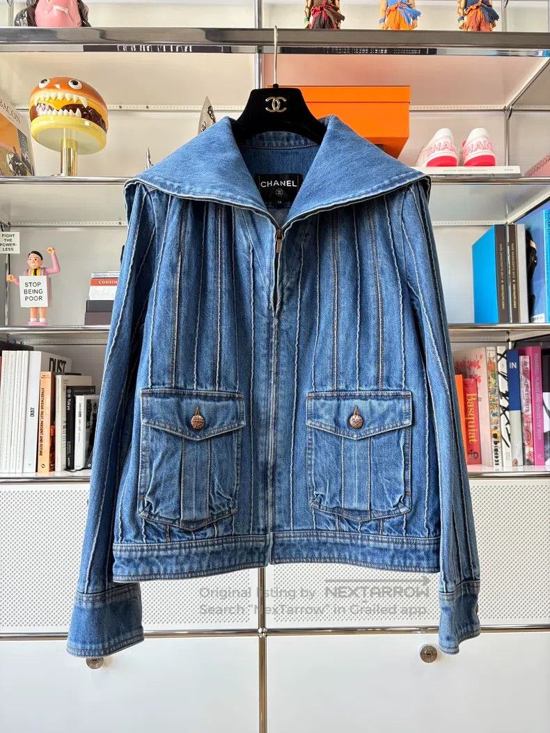Chanel Chanel Hamburg series navy collar casual two-pocket blue d Size XS / US 0-2 / IT 36-38 - 1 Thumbnail