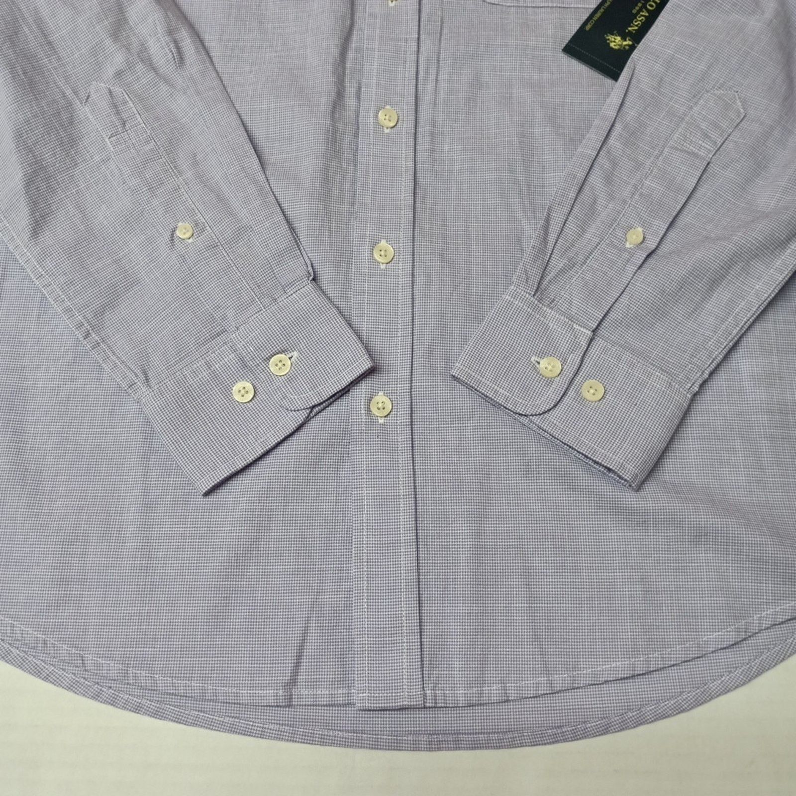 U.S. Polo Assn. U.S. Polo Assn. Button Woven Shirt Men's M Violet Checkered Size US M / EU 48-50 / 2 - 2 Thumbnail