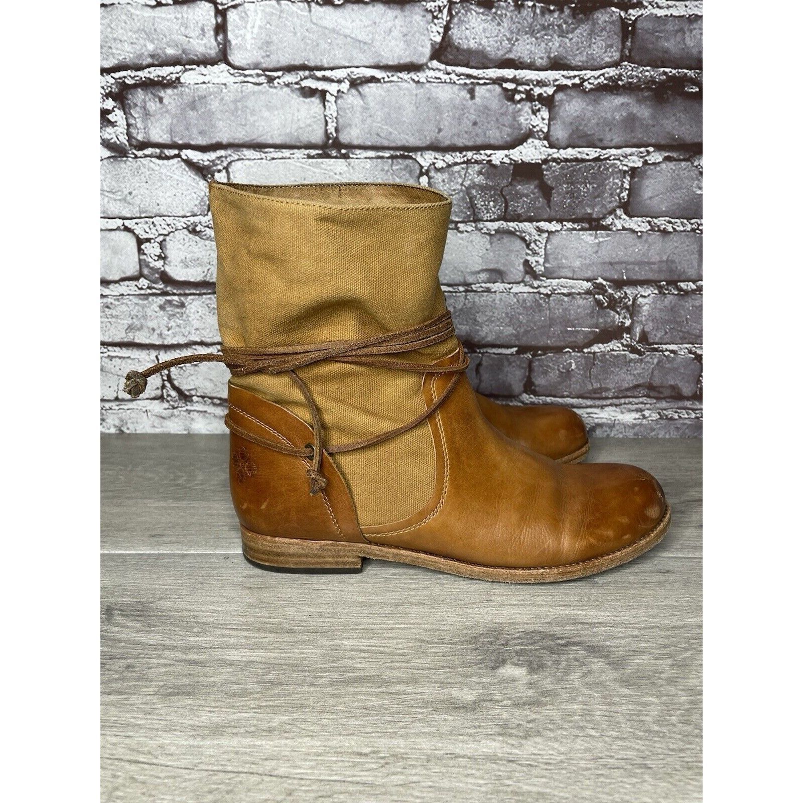 Other Patricia Nash Sabbia Brown Leather Moto Saddle Lace Boots Wo Size US 9.5 / IT 39.5 - 21 Thumbnail