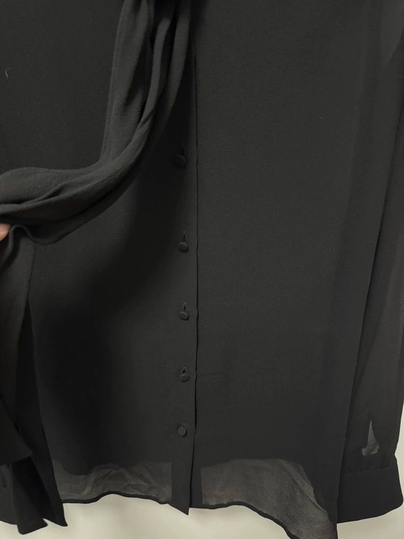 Saint Laurent Paris Saint Laurent Paris16fw bow tie silk Darth Vader shirt 250 Size S / US 4 / IT 40 - 4 Thumbnail