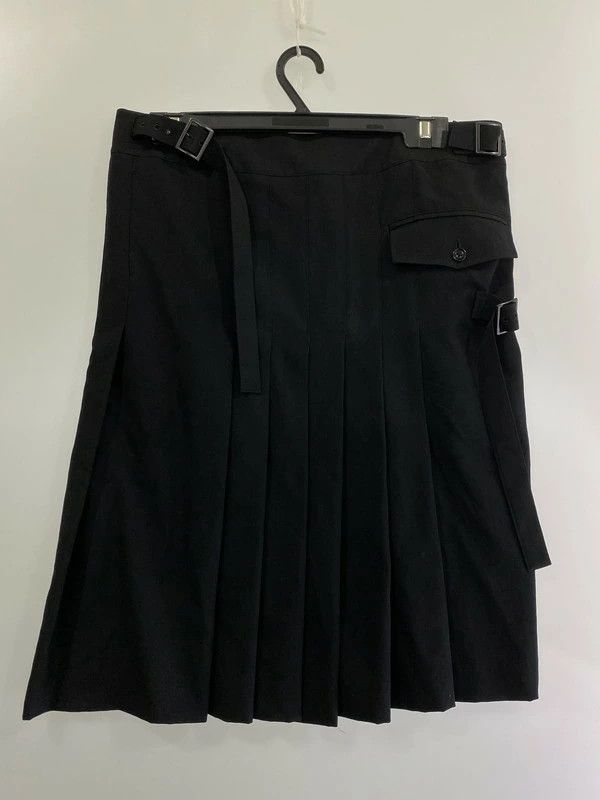 Yohji Yamamoto Yohji Yamamoto POUR HOMME wool gabardine quilted skirt Size US 35 - 2 Thumbnail