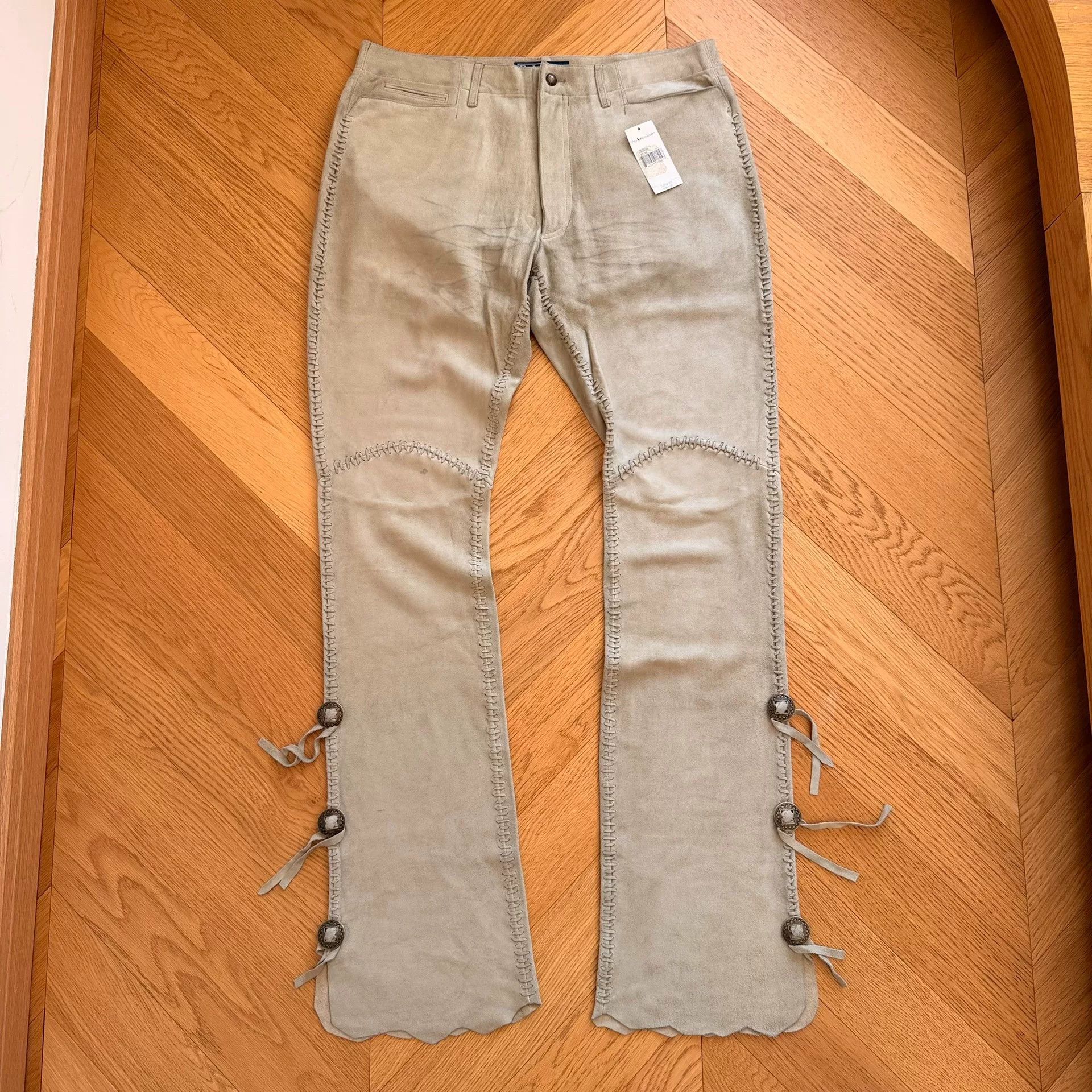 RLX Ralph Lauren Vintage Western Style Suede Pants Size US 36 / EU 52 - 1 Thumbnail