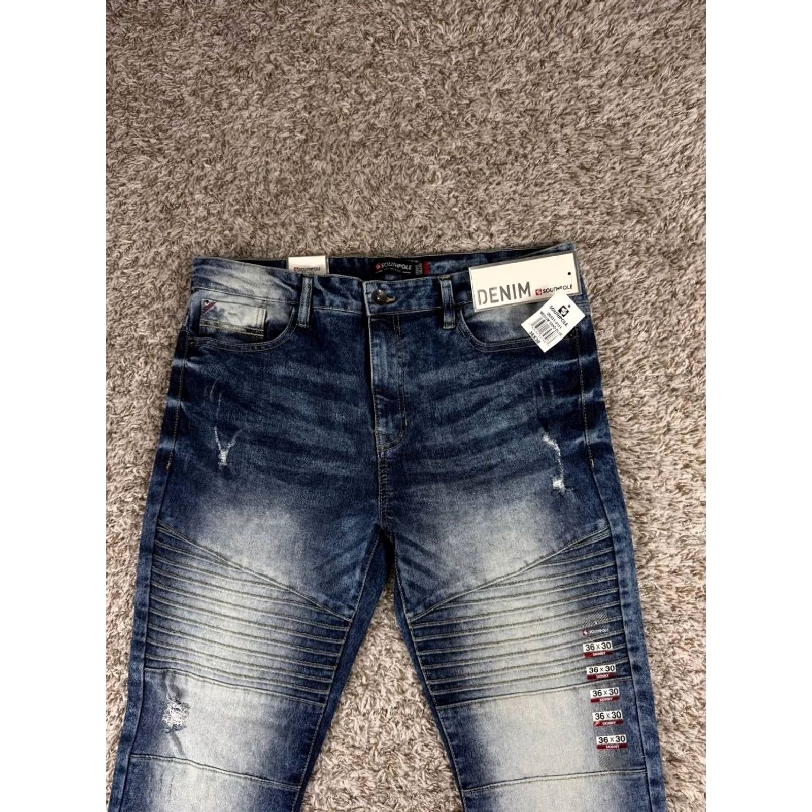 Southpole Southpole Jeans Skinny Denim Blue 36x30 Mens Regular Size 36 Inseam 30 Blue Denim Logo Slim Jeans Men Size US 36 / EU 52 - 2 Thumbnail