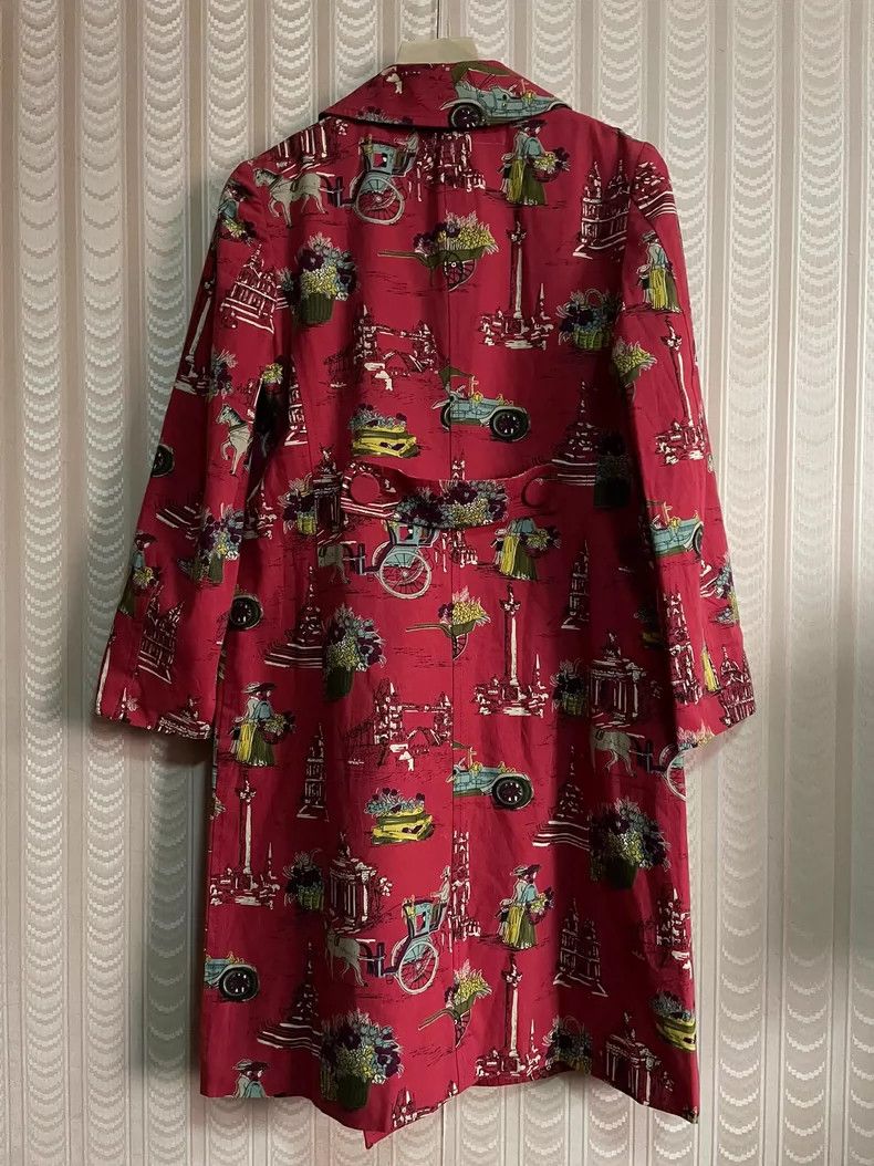 Comme des Garcons Comme Des Garcons Red print trench coat jacket Size M / US 6-8 / IT 42-44 - 2 Thumbnail