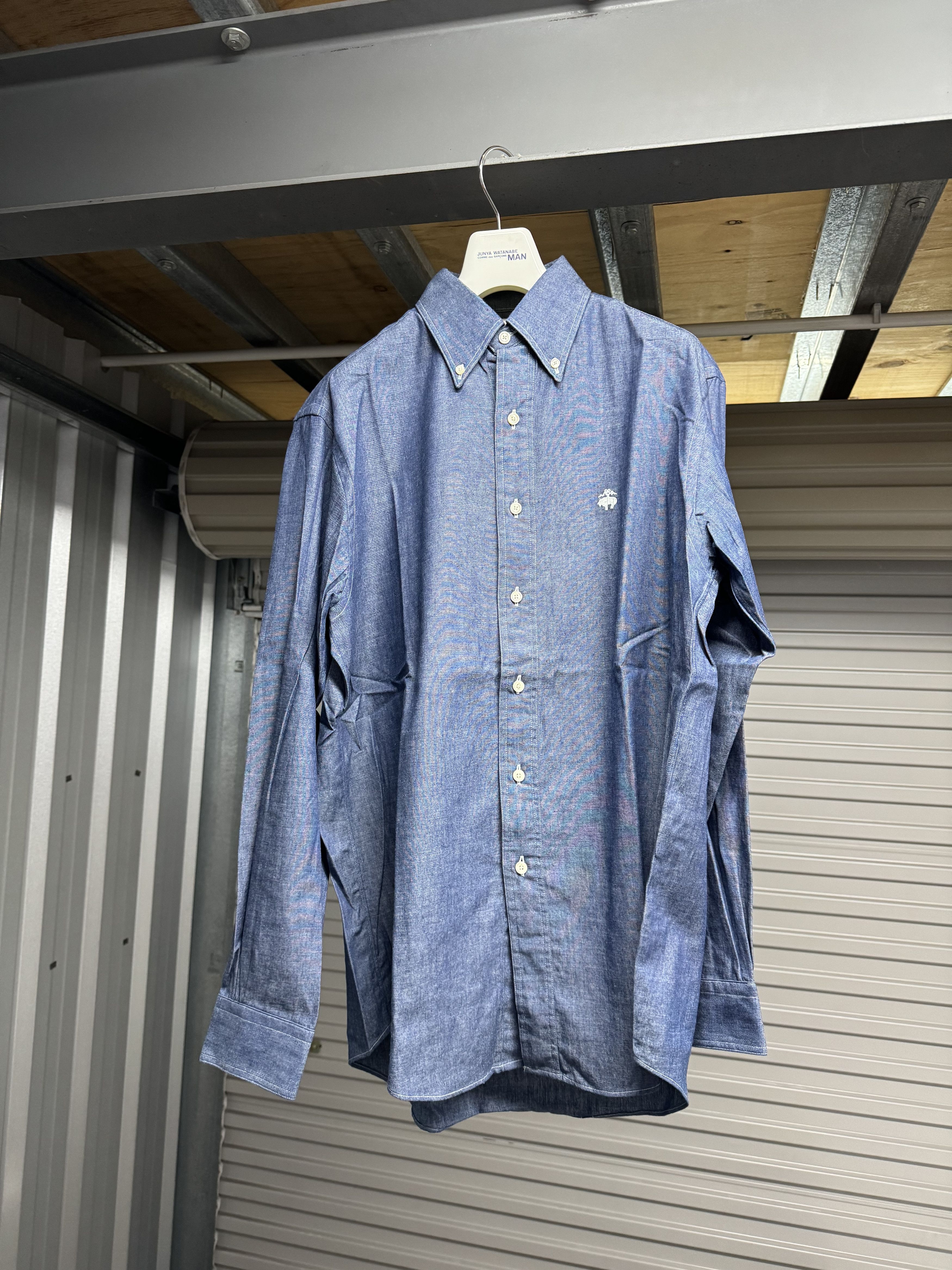 image of Man Eye Brooks Brothers Chambray L Ad2011 in Chambray Blue, Men's (Size Large)