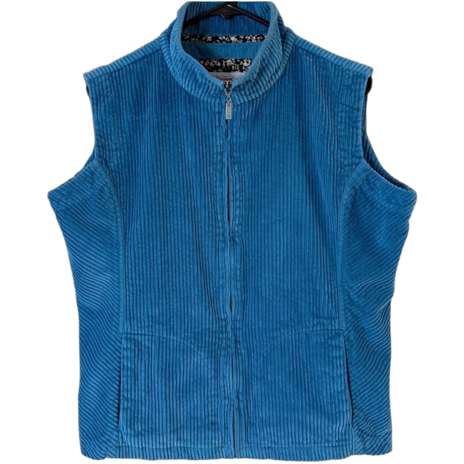 Vintage Vermont Country Club Vest Corduroy Blue L Women Size L / US 10 / IT 46 - 1 Thumbnail