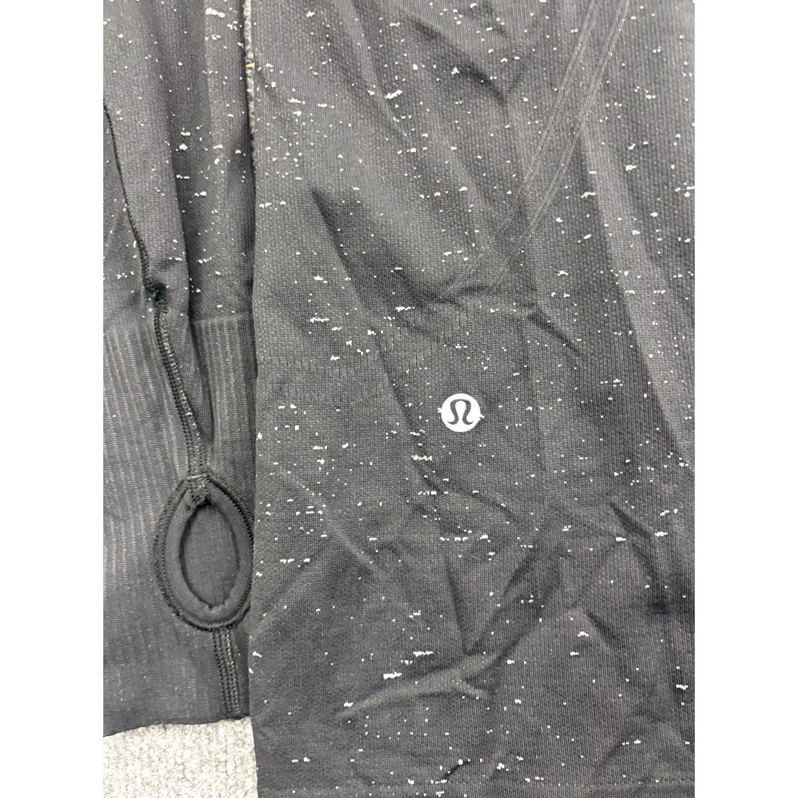 Lululemon Lululemon Hoodie Womens 10 Black 1/4 Zip Spotted Lightweight Raglan Sweatshirt Activewear Casual Size L / US 10 / IT 46 - 6 Thumbnail