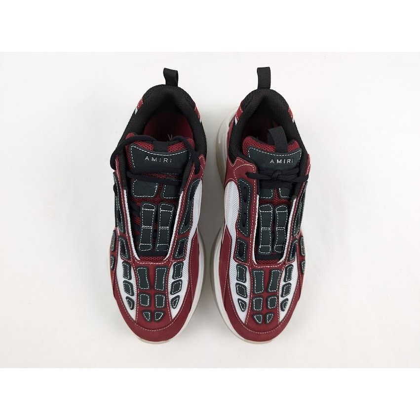 Amiri o1rshd1 Q:2 / Bone Runner Low-Top Sneakers in Deep Red Size US 10 / EU 43 - 8 Thumbnail