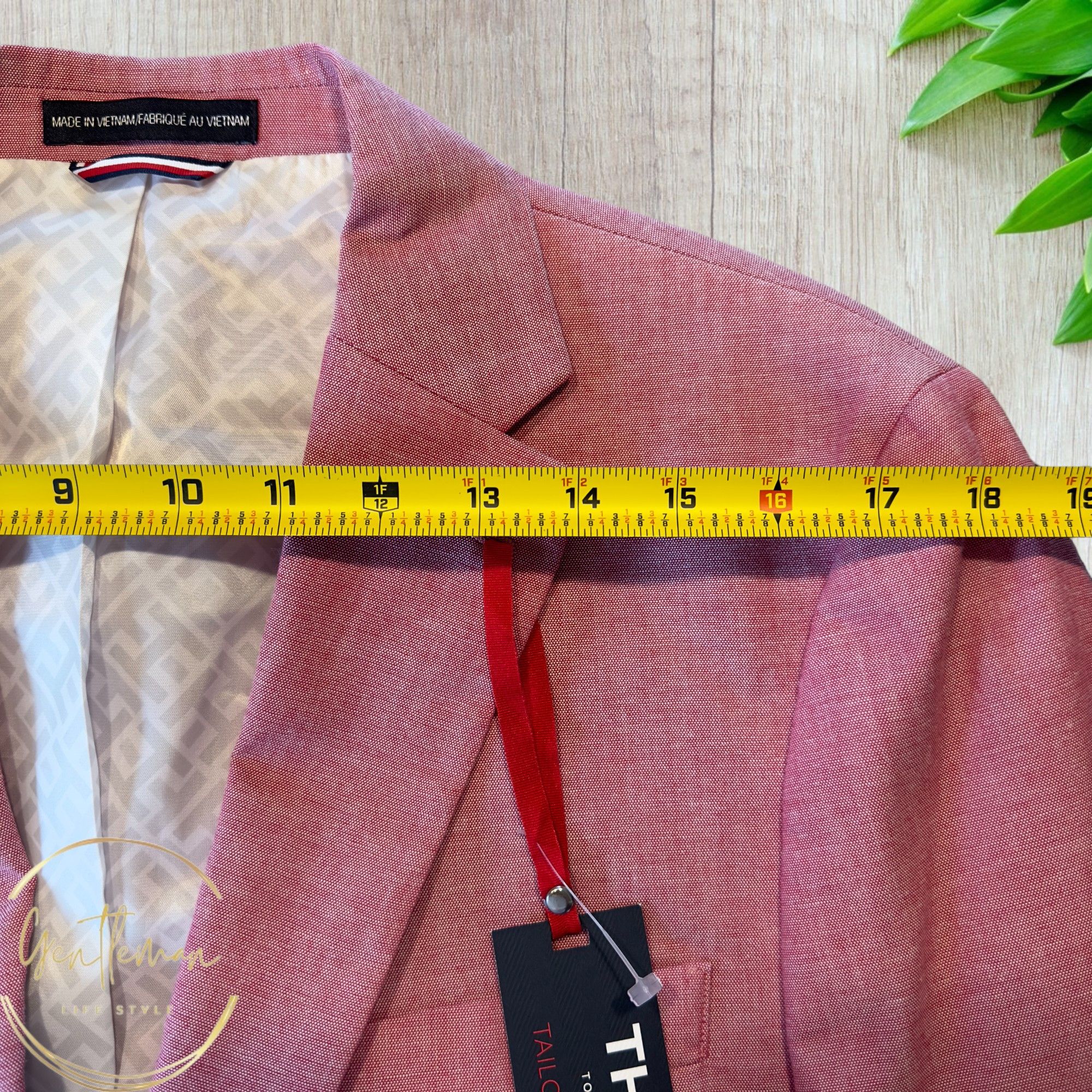 Tommy Hilfiger TOMMY HILFIGER Mens Blazer Sport Coat Jacket 40R Pink Size 40R - 6 Thumbnail