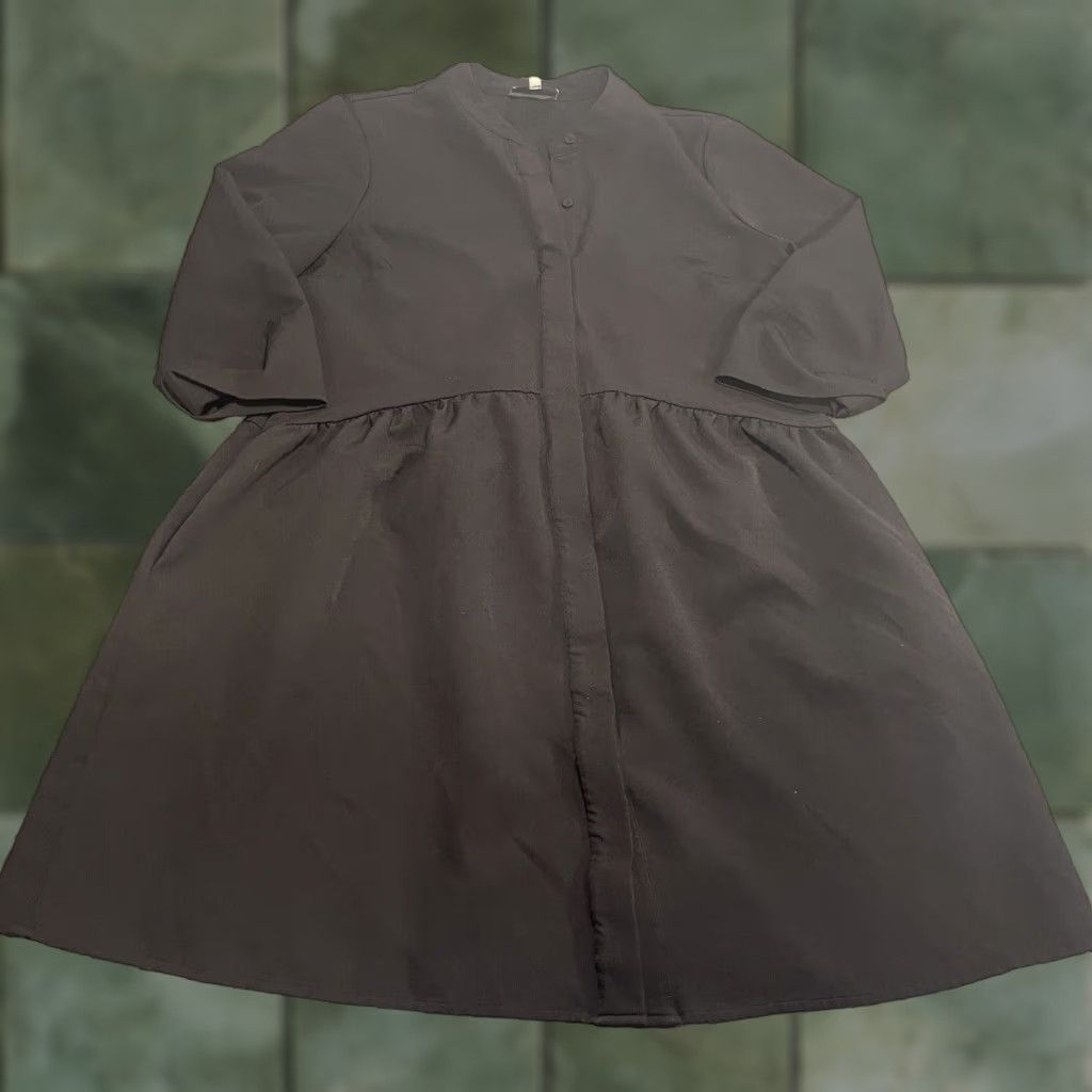 Vintage Tuckernuck Shirt Dress Black M Mini Half Sleeve Size M / US 6-8 / IT 42-44 - 1 Thumbnail