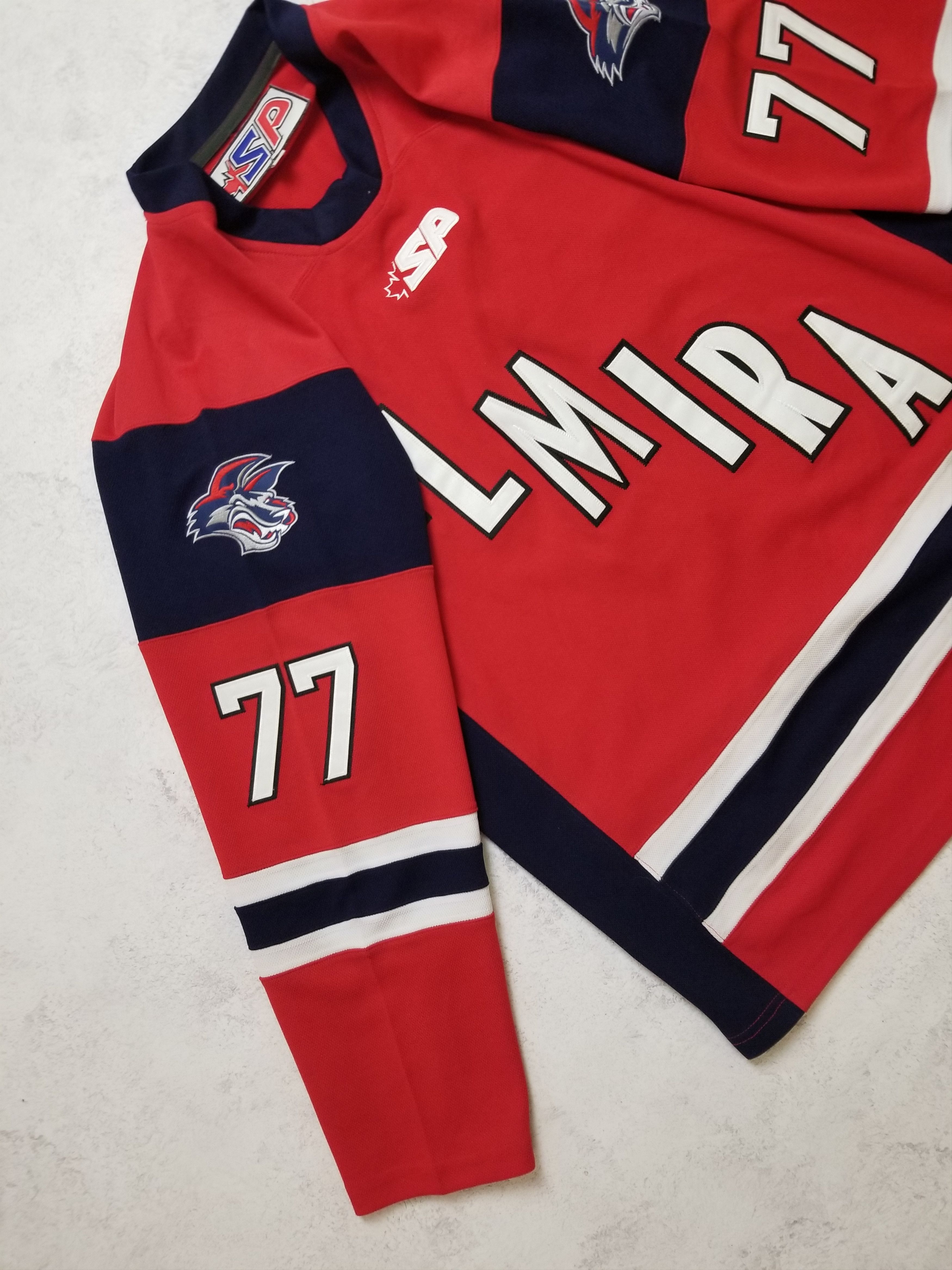 Other Ben Blood Elmira Jackals Hockey ECHL Stitched Sewn Jersey Size US L / EU 52-54 / 3 - 20 Thumbnail