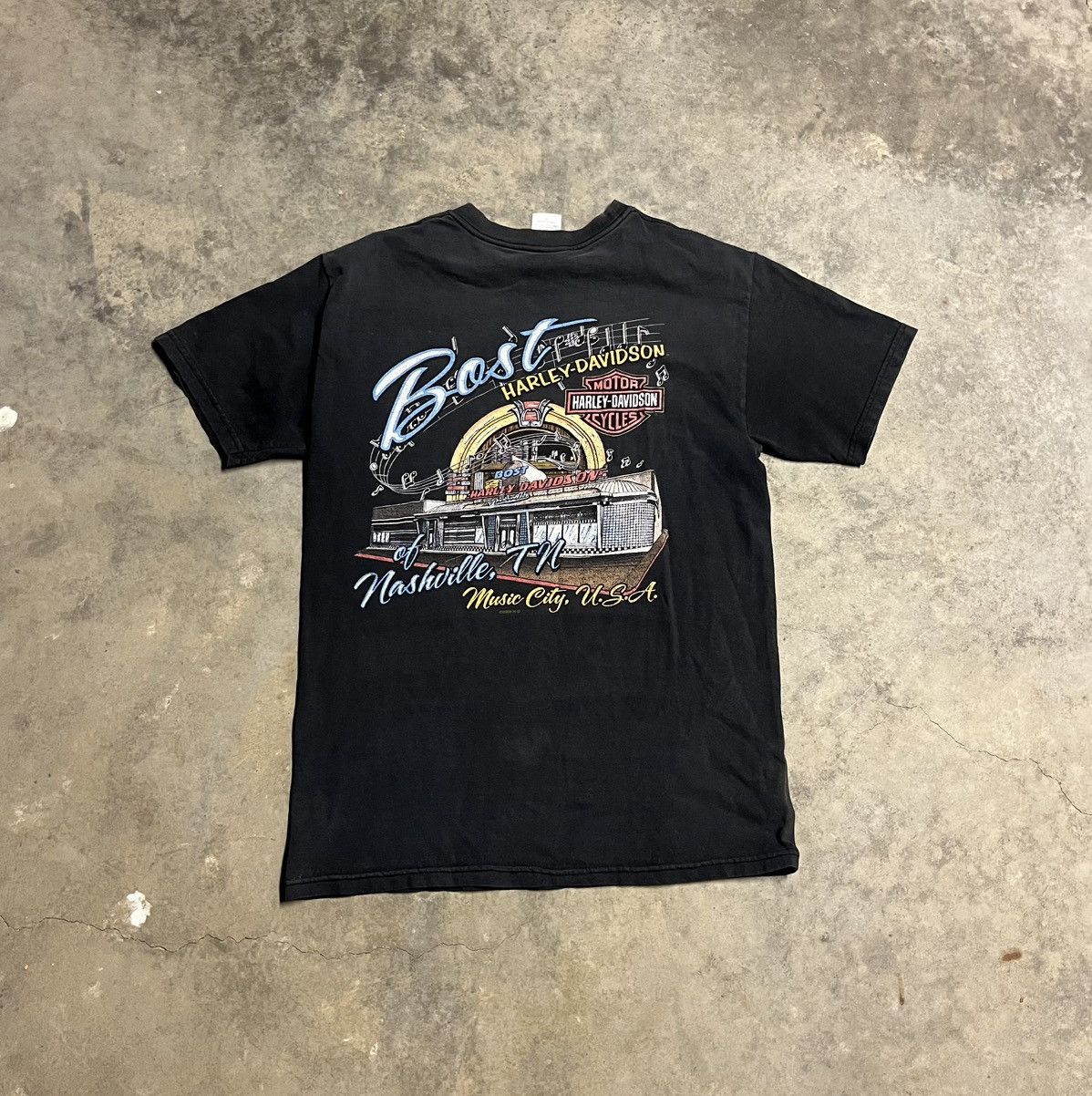 Harley Davidson 2009 Harley Davidson Vintage Faded Mens Medium Size US M / EU 48-50 / 2 - 2 Thumbnail
