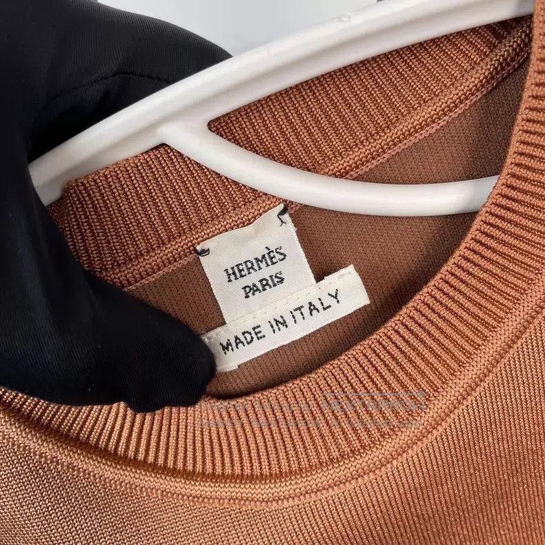 Hermes Hermes Brown knitted vest, can be worn as a base layer. Size XS / US 0-2 / IT 36-38 - 4 Thumbnail