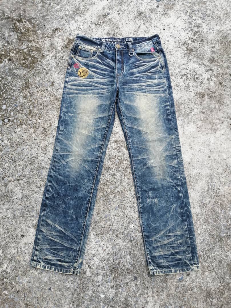 Japanese Brand Big Train Takahashi Nice Design Embroidered Denim Jeans Size US 34 / EU 50 - 3 Thumbnail