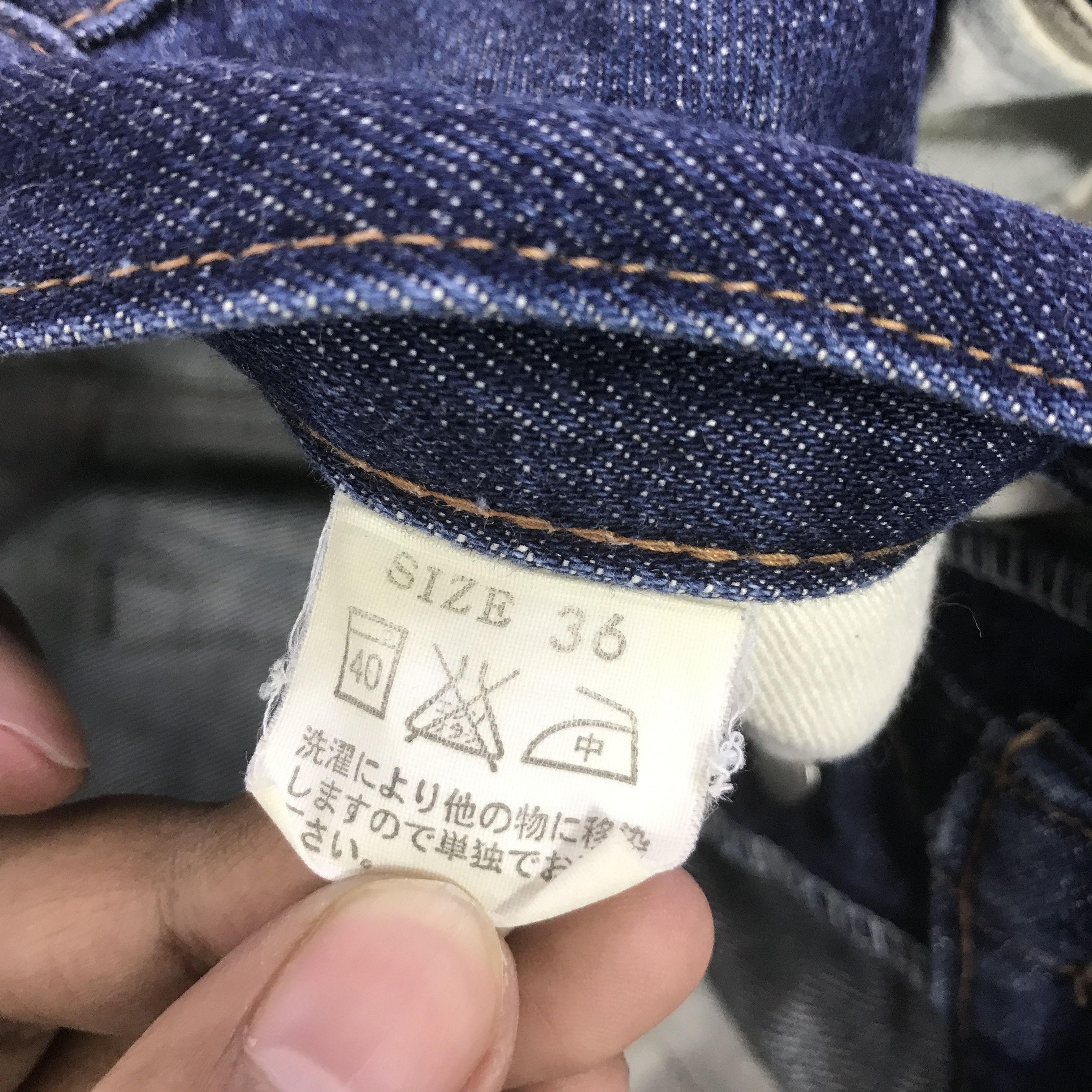 Studio D'Artisan STUDIO D'ARTISAN BLUE DENIM RED LINE DENIM PANTS K130B4 Size US 33 - 16 Thumbnail