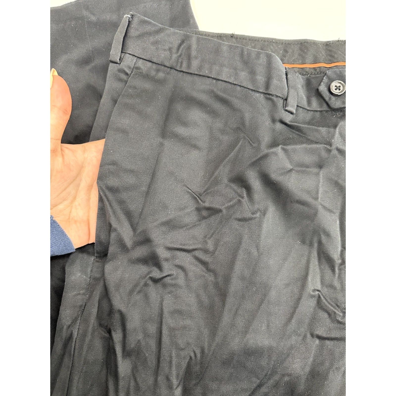 Haggar Hagger Mens Dress Pants Size 37x30 actual Black Pocket Size US 37 - 2 Thumbnail